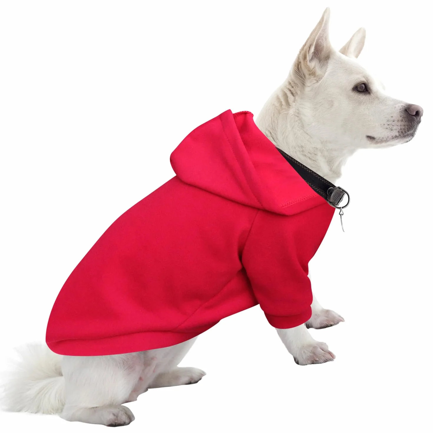 Bluza z kapturem dla psa sweter świąteczny chihuahua ciepła lekka miękka Czerwony XL