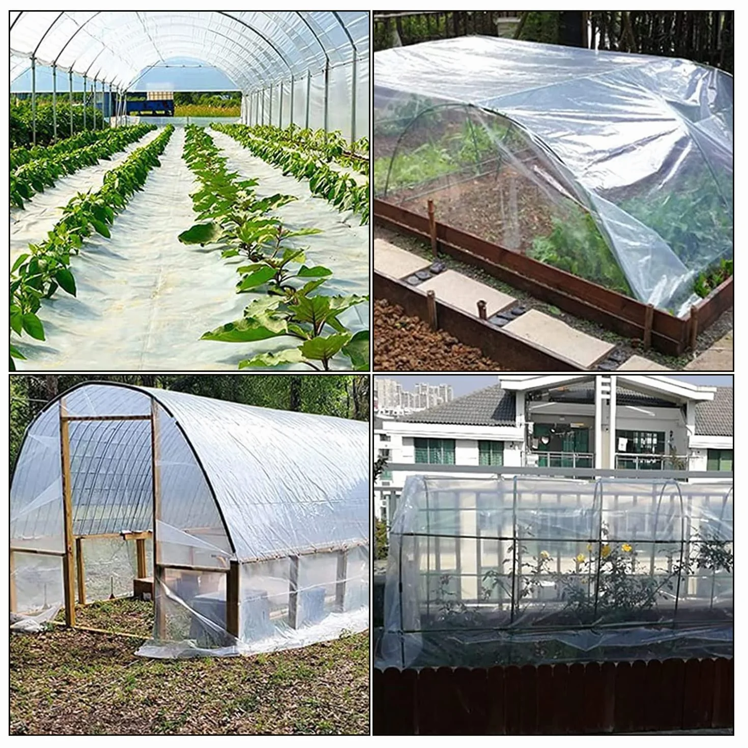 PALUDO 2 x 3M Bardzo gruba Folia Polietylenowa Przezroczysta Szklarniowa Plastikowa Folia Kurzoodporna Folia Polietylenowa Ogrodowa Folia Ogrodowa do Szklarni Tunel (250Mu / 1000G)