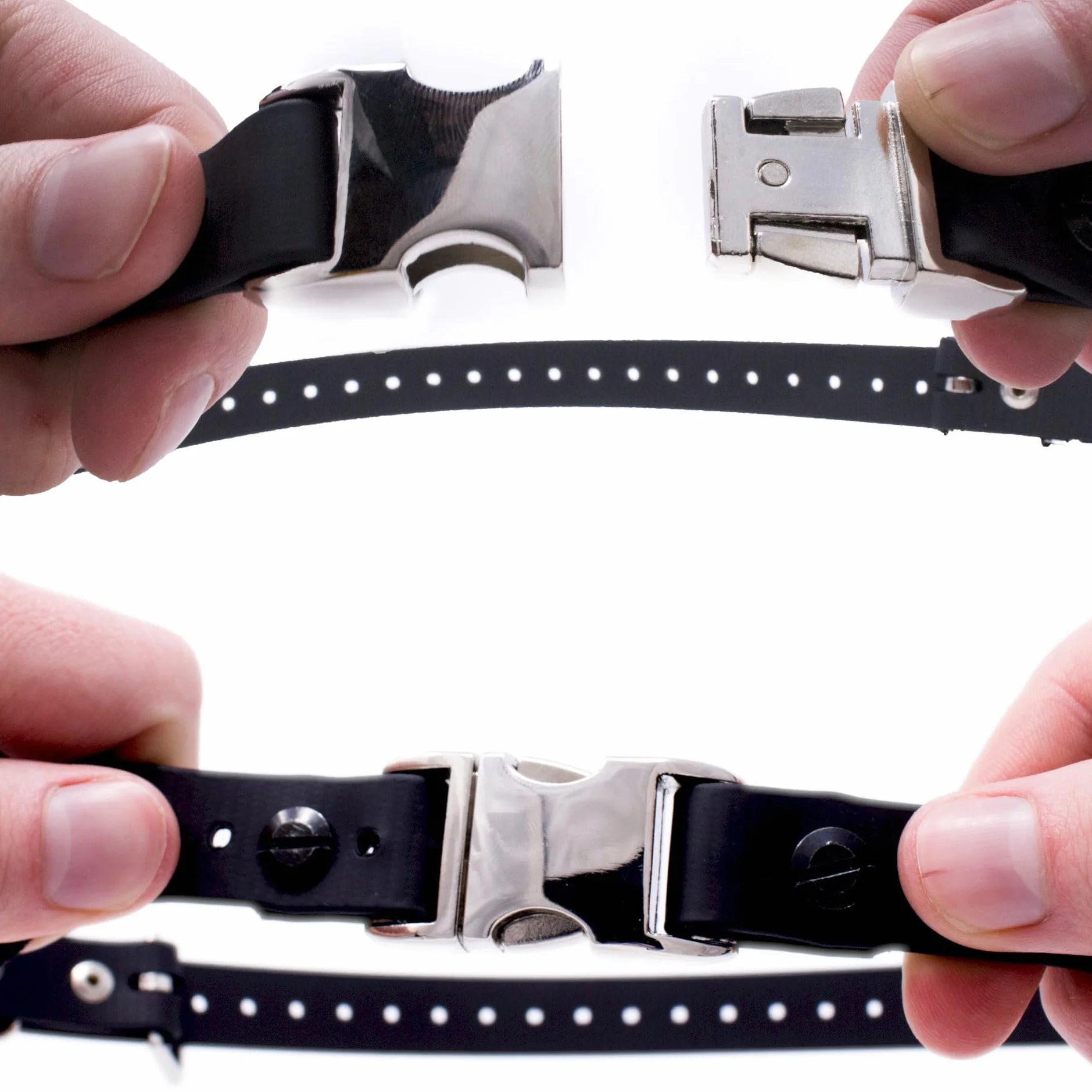 Educator Quick Snap Bungee obroża dla psa, biothanowa, wodoodporna, bezzapachowa, łatwe łączenie i odłączanie zapięcie oraz pierścień D z wygodną pętlą bungee, regulowana w celu indywidualnego