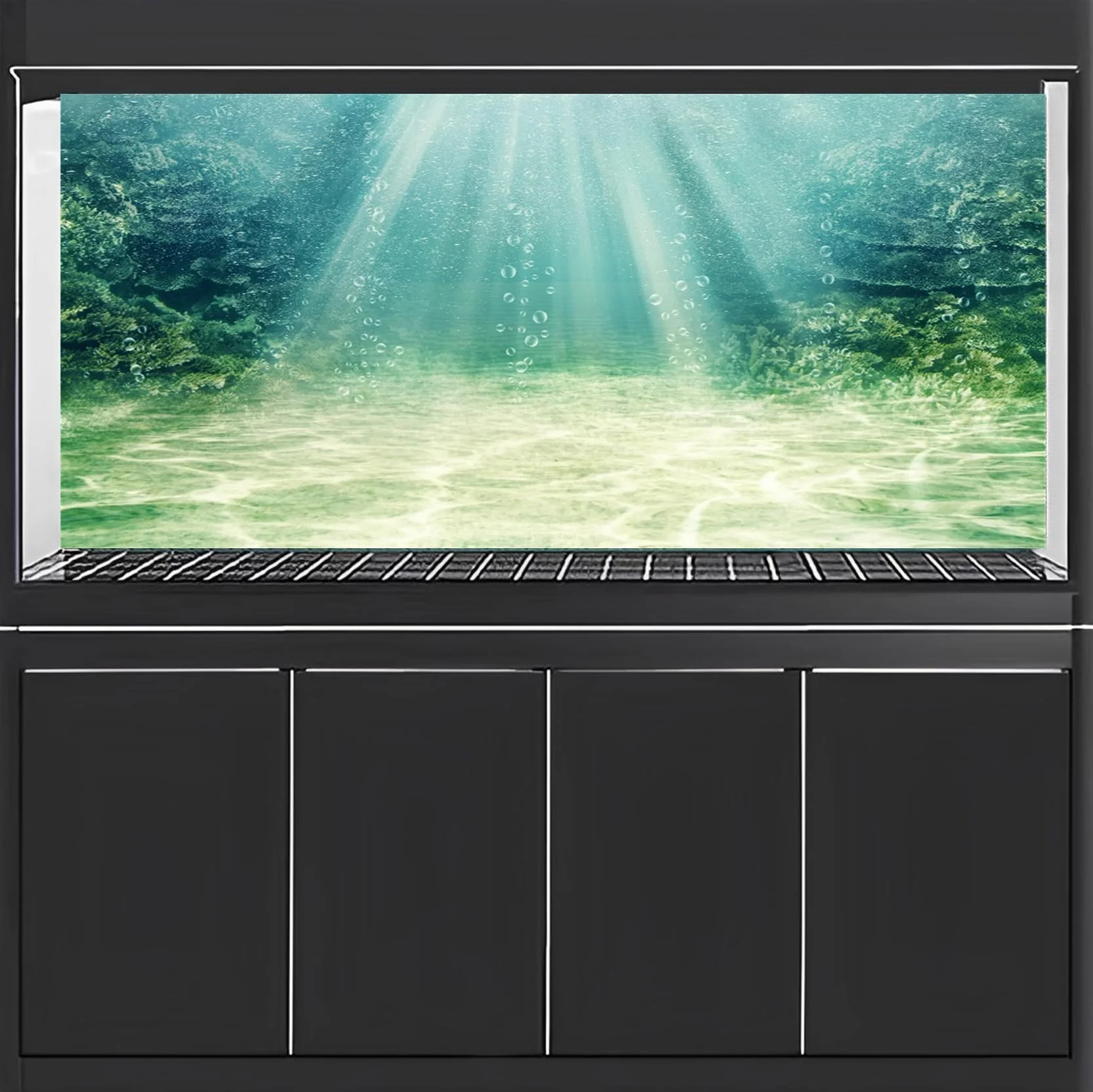 120 x 50 cm tło akwarium roślina wodna bańka podwodna podłoga oceanu akwarium plakat tło winylowe tło