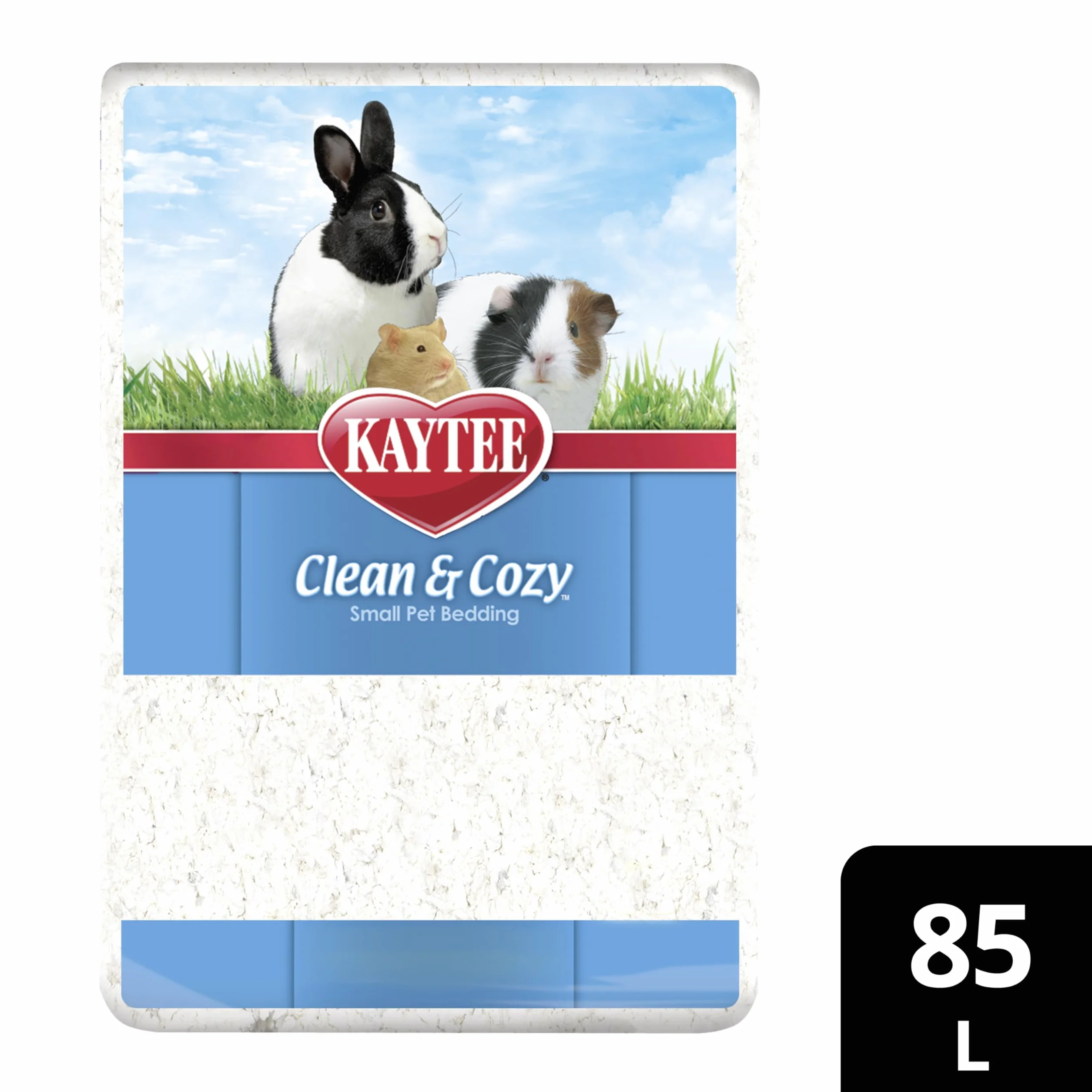 Kaytee Clean & Cozy Papierowe Podłoże dla Małych Zwierząt, Biały, 85 l