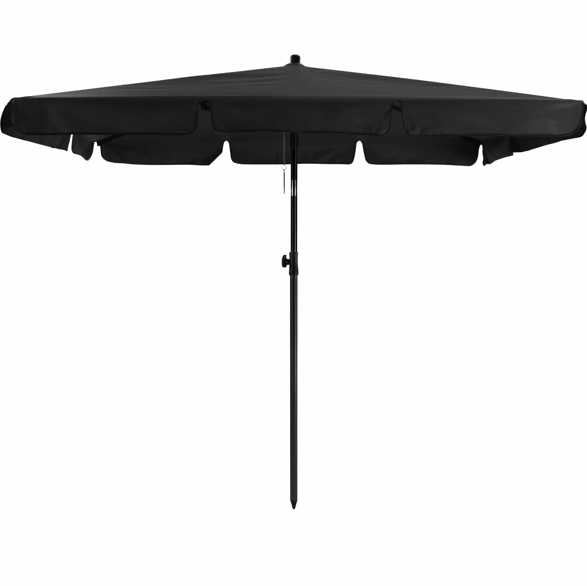 JEMIDI Parasol przeciwsłoneczny na balkon, parasol ogrodowy z ochroną UV 50+, odporny na wiatr, parasol plażowy, regulacja wysokości i nachylenia, 200 x 125 cm, beżowy