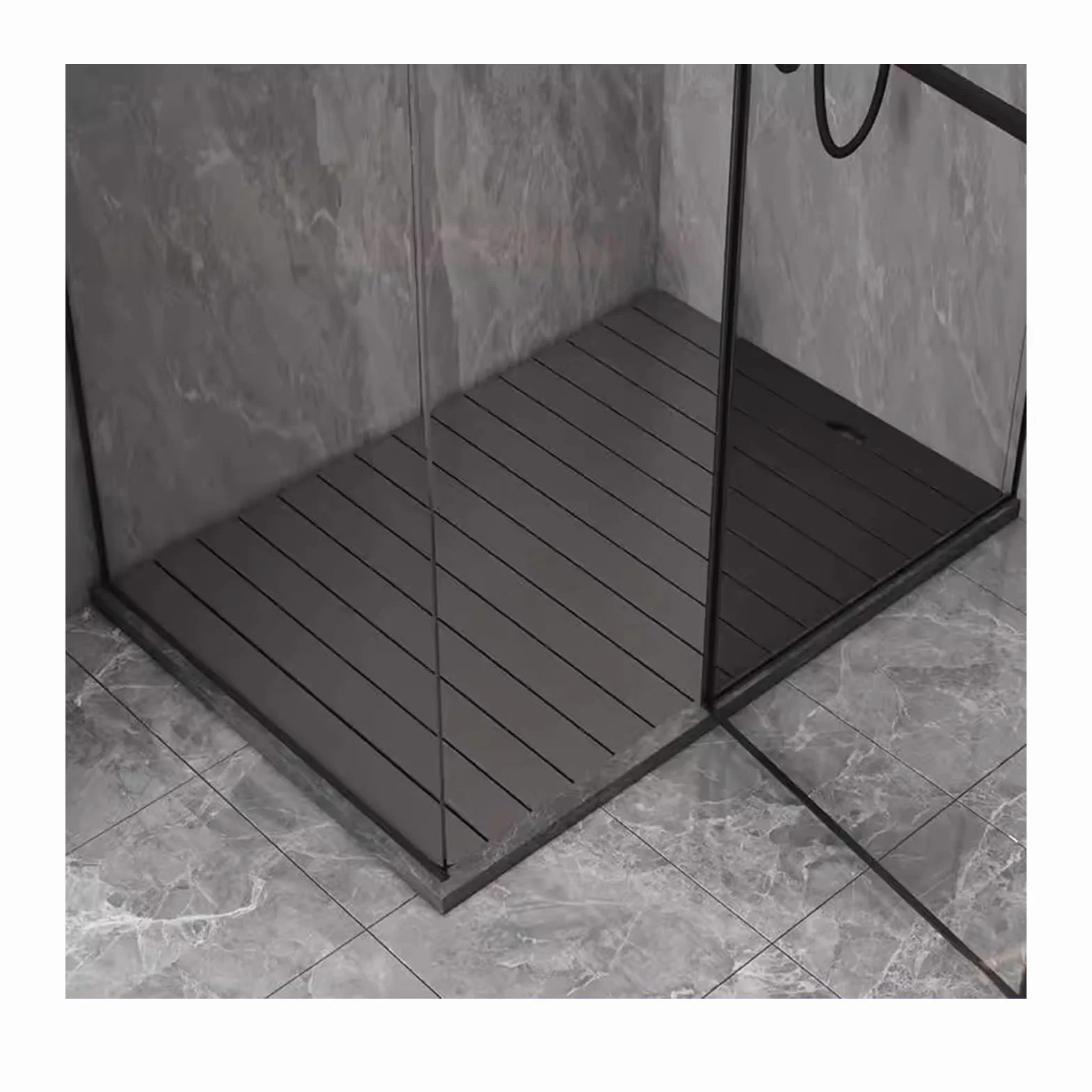 Drewniana deska do kąpieli mata antypoślizgowa pod prysznic mata łazienkowa łatwa do czyszczenia wewnątrz i na zewnątrz mata podłogowa do spa sauny basenu 65 x 65 cm