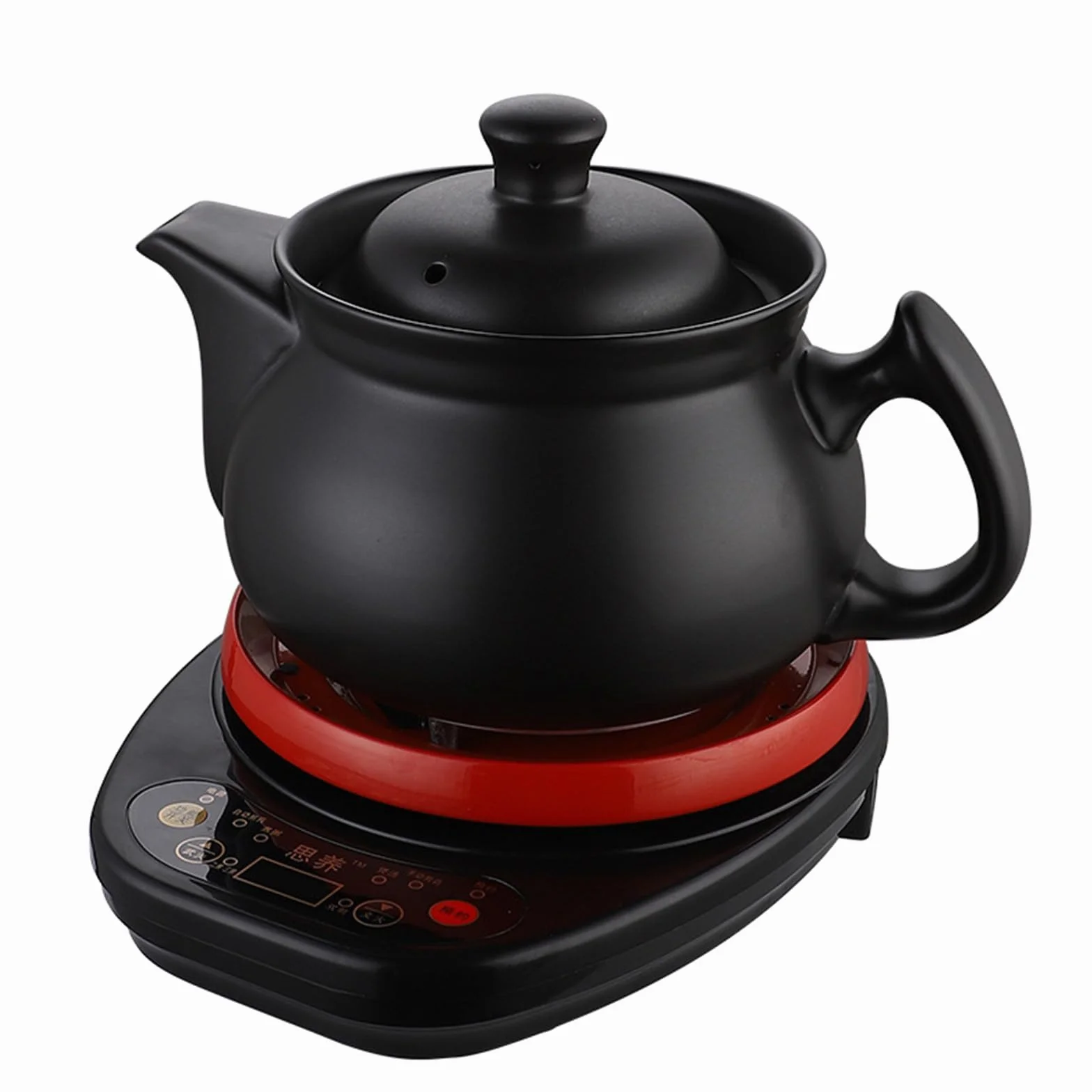 Multifunktal Electric Ceic Pot, Auto Temp Control do zup i herbaty ziołowej, Zdrowe gotowanie parowe, Nonstick Inner Pot, Easy Clean Home Kitchen Appliance