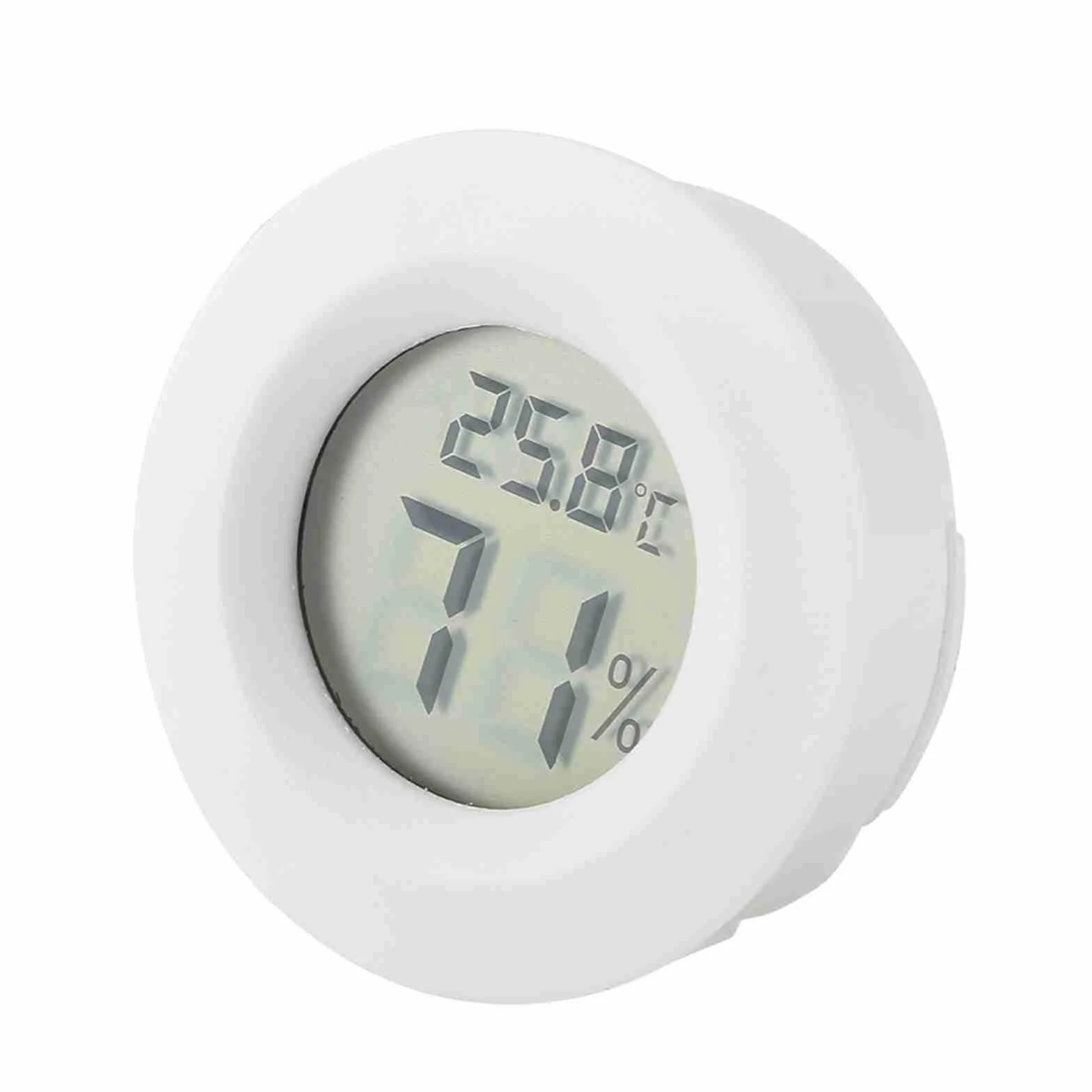 Bewinner Mini Cyfrowy Termometr LCD Higrometr do Terrarium -50℃~70℃ 45mm Biały