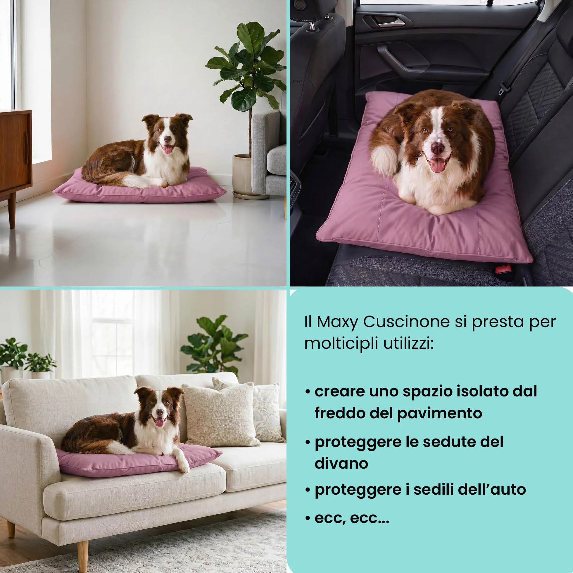 Stripey Finds Italian Bed Linen Dogs Maxy poduszka, 60 x 100 cm, liliowa