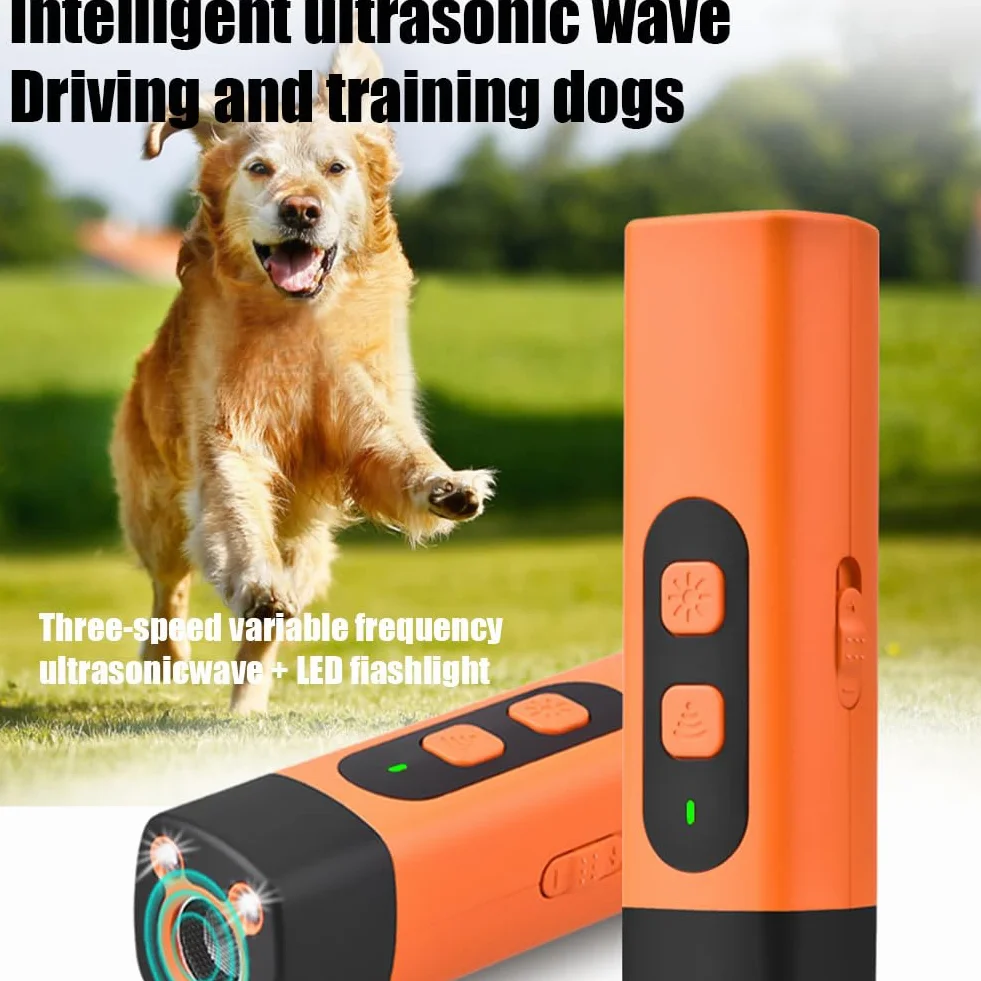BarkShield Pro Ultradźwiękowy odstraszacz psów z latarką LED 25000-40000 Hz