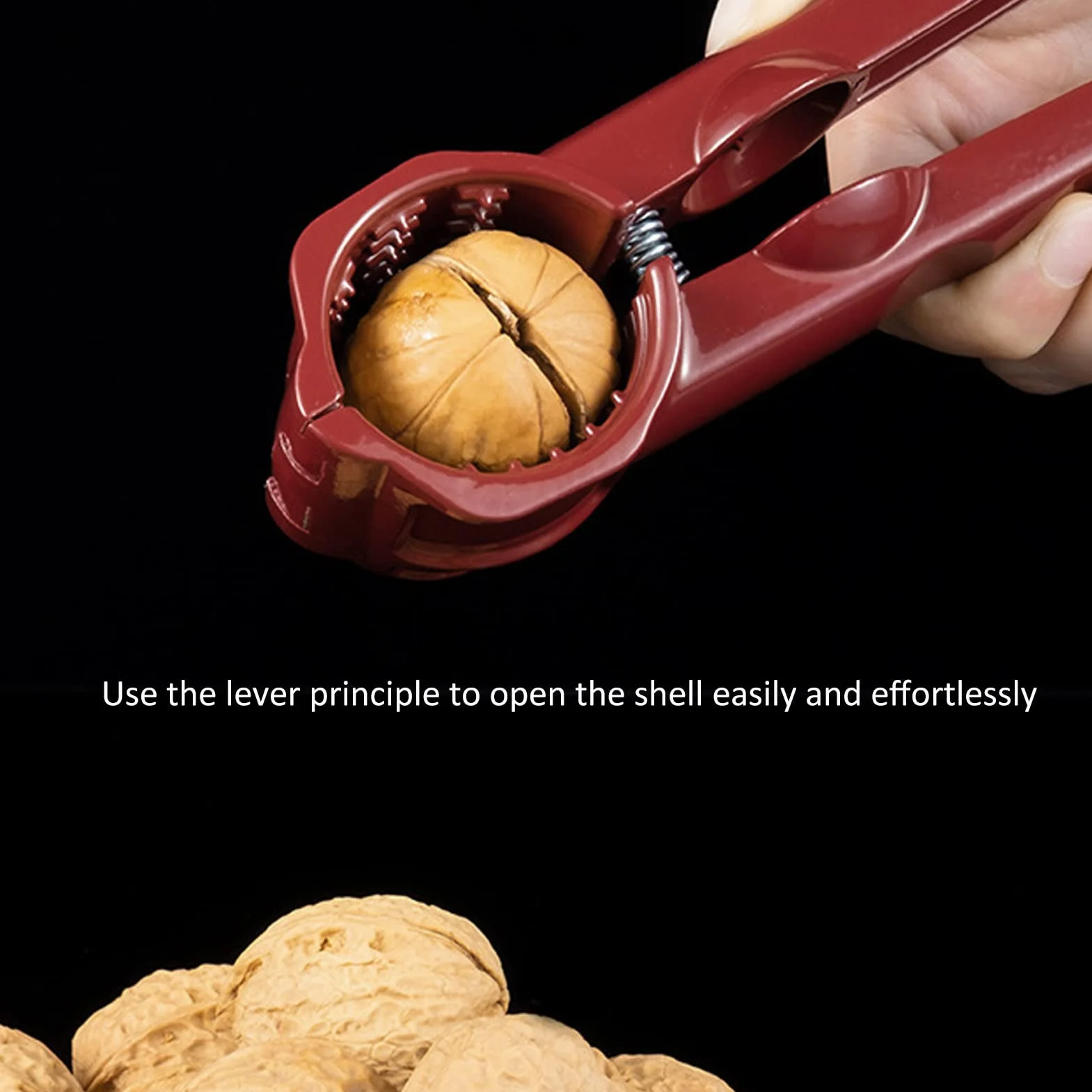 Protable Dziadek do Orzechów Klip Kasztanowy, Aluminium Red Chestnut Cutter Tool Otwieracz do Orzechów Pistacjowych Orzechów Macadamia Wielofunkcyjny Dziadek Do Orzechów