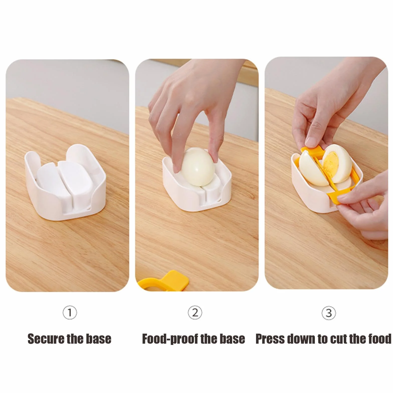 Microwave Egg Cooker with 4 Egg Capacity | Quick Egg Cooking Pod with Egg Cutter | Wielofunkcyjne ?dzie kuchenne do szybkiego przygotowania jaj w domu, pracy lub szkole. Wygodny i kompaktowy