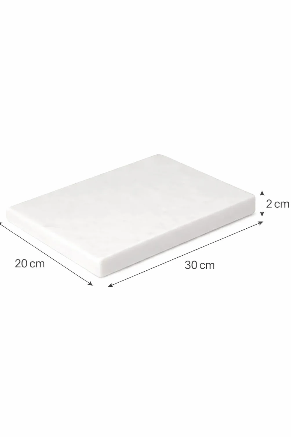 Little Marble Table – deska do krojenia z białego marmuru, 30,5 x 20,3 cm, elegancka taca do kuchni, sushi, sera, aperitifów, włoski design, wyprodukowano we Włoszech