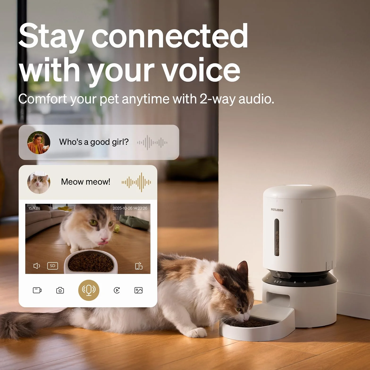 PETLIBRO Automatyczny dozownik do karmy 5 l z kamerą 1080P, 5G WiFi, czujnik niskiego poziomu żywności