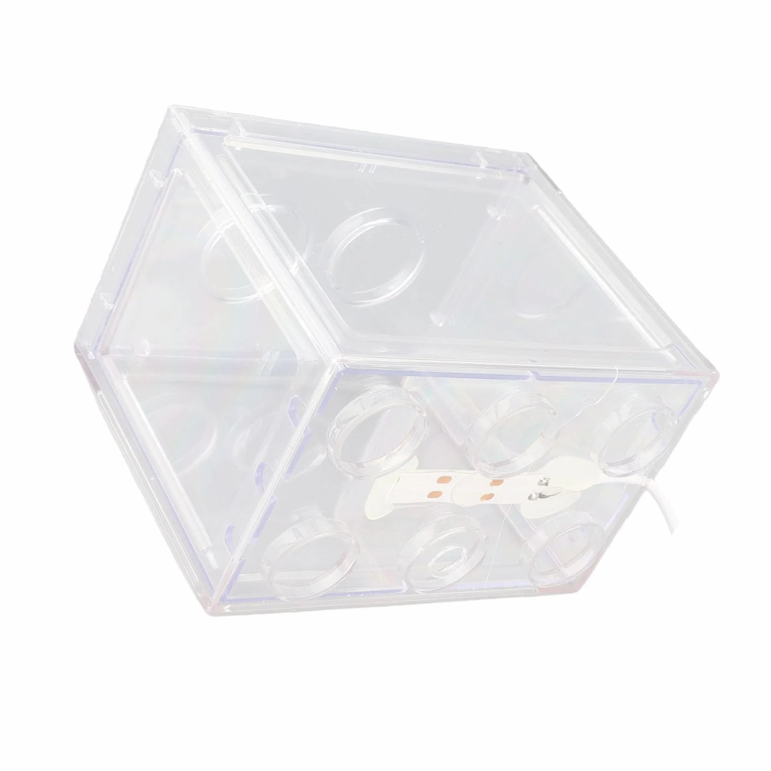 Akwarium Akwarium Akwarium Mini Akwarium Światło LED USB Akwarium Wystrój akwarium na pudełko Biurowy stolik do herbaty (przezroczysty)