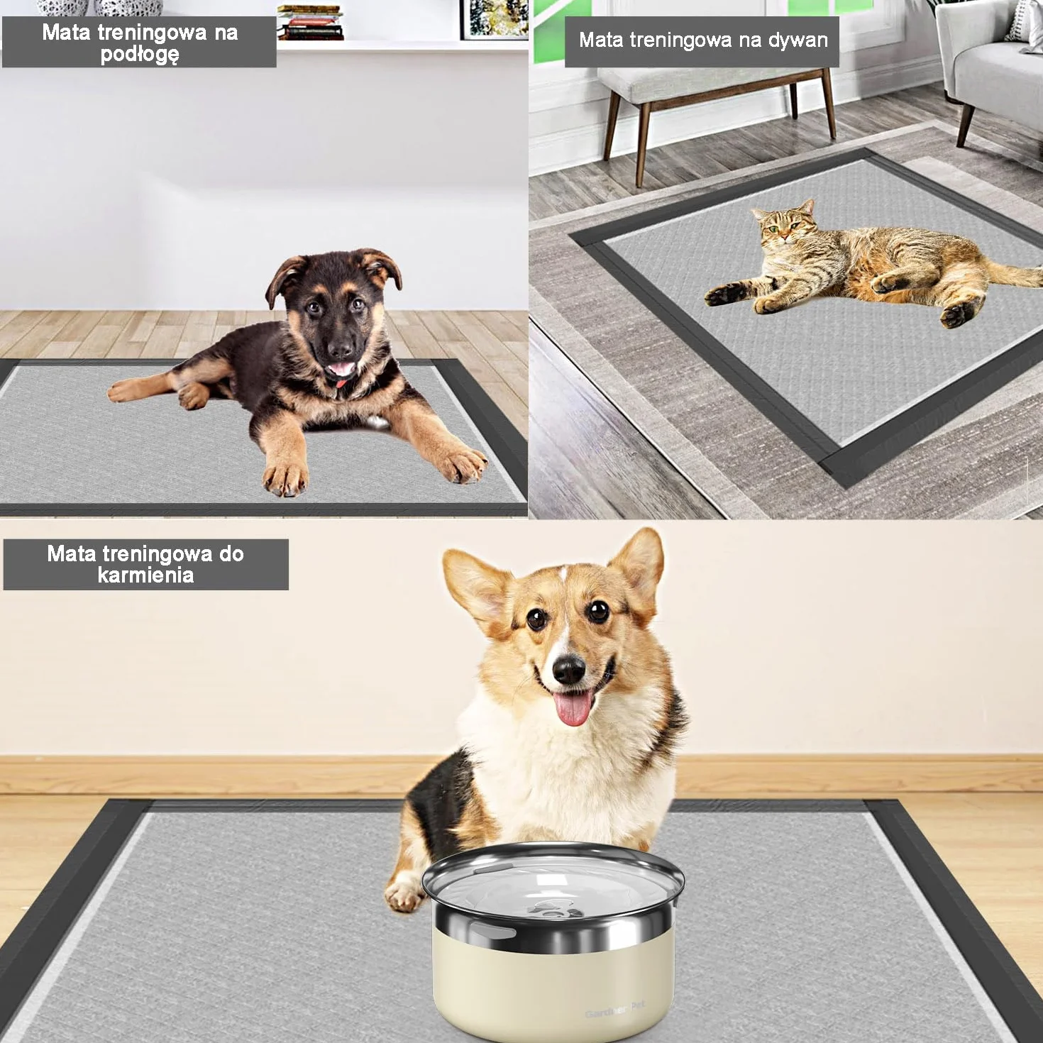 Gardner Pet Podkłady dla szczeniąt 70x85cm, Duże podkłady dla szczeniąt z węglem do kontroli zapachu, Super chłonne i 6-warstwowe podkładki treningowe z zabezpieczeniem przed wyciekaniem dla psów, 30