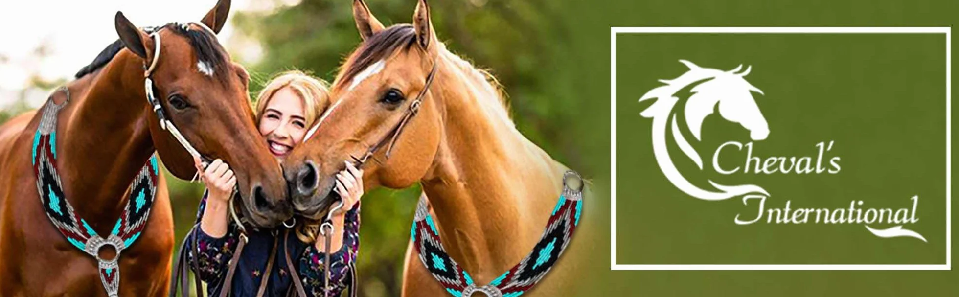 Moherowa obroża piersiowa Cheval's International do sprzętu jeździeckiego CM-23-Cob