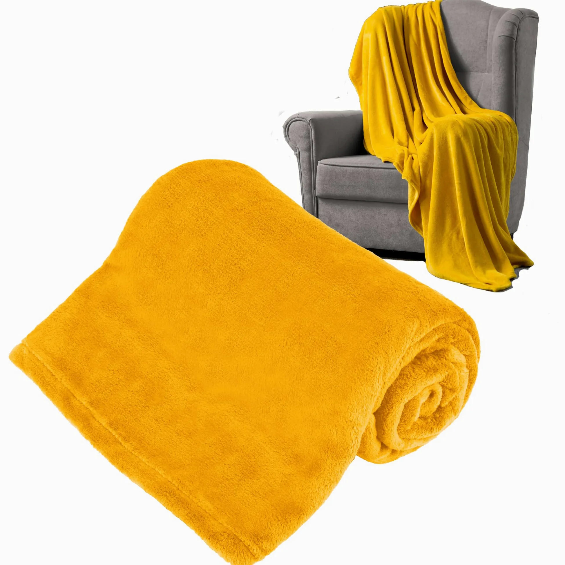 Teesa Koc Polarowy 150x200 cm Żółty TSA8901-3