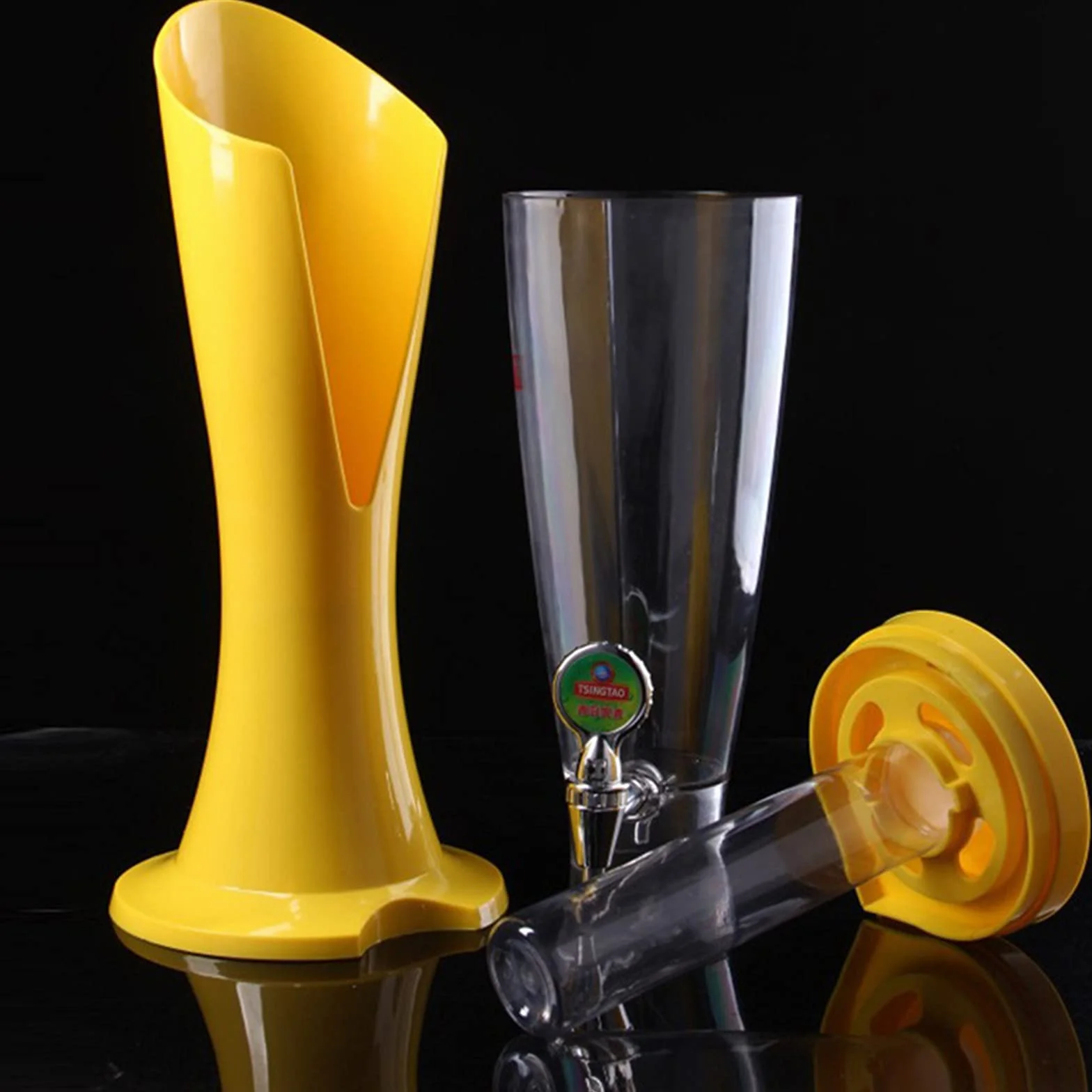 Wieża Piwa, Dozownik napojów Beer Tower z rurką do utrzymywania zimnych napojów, idealna na imprezy i gry, akcesoria do baru domowego,4,2.0L