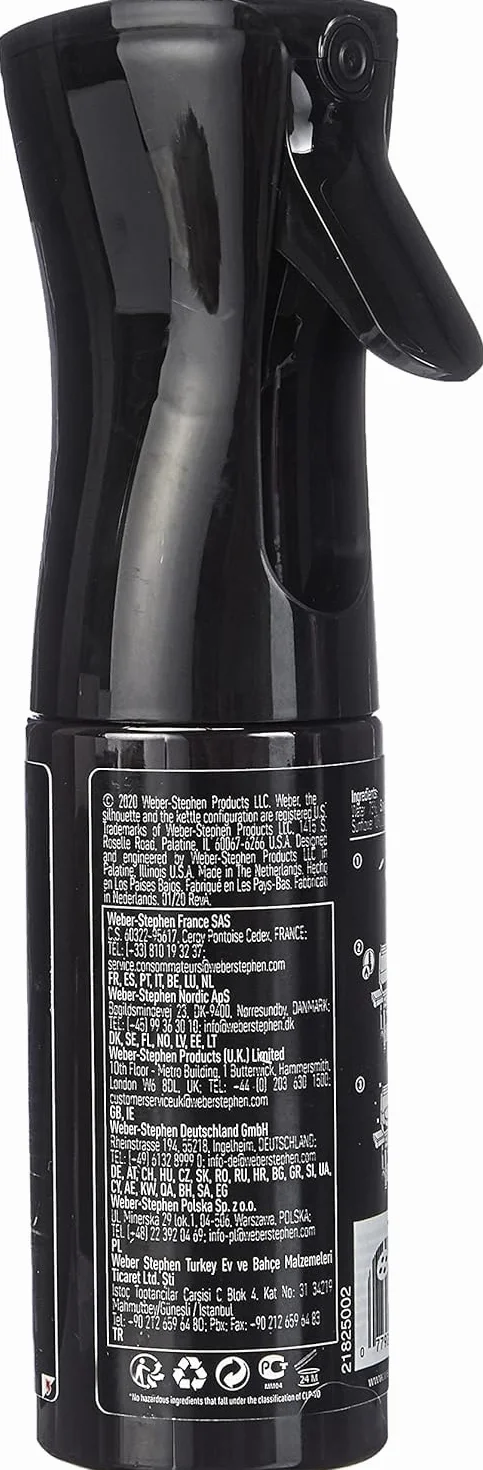 Weber Spray ochronny do żeliwa 200ml, delikatny spray mgiełkowy, Chroni ruszty grillowe i inne elementy żeliwne przed rdzą, Bez substancji szkodliwych, Neutralny w smaku (17889)