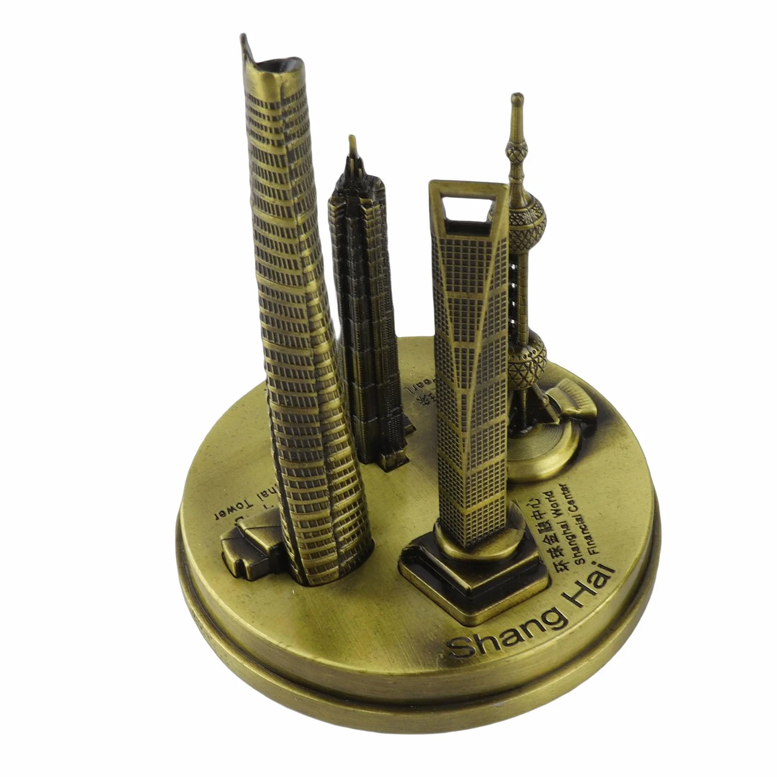 KIMISS Model wieżowców Szanghaju - Oriental Pearl Tower i Global Financial Center for kolekcjonerów, pamiątka z Chin