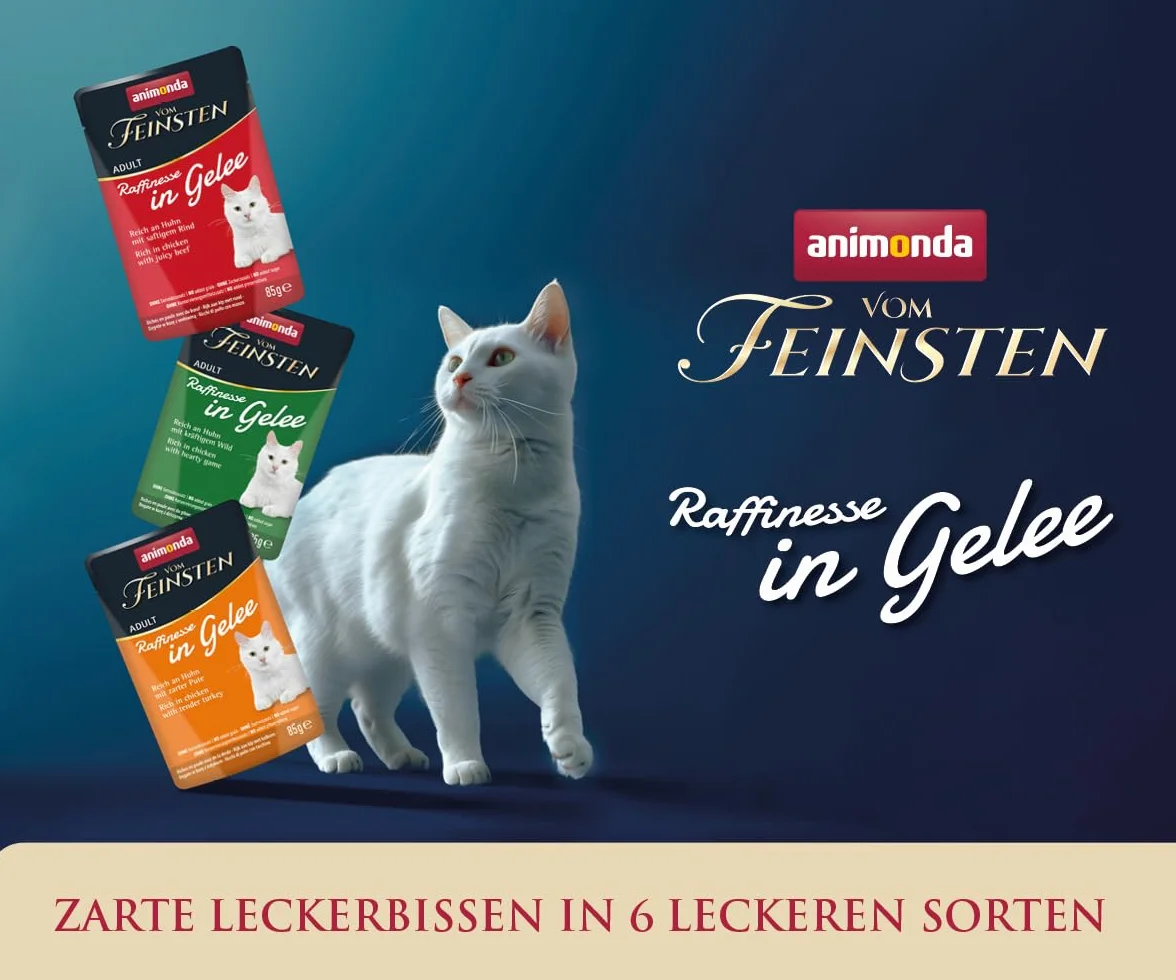 animonda Vom Feinsten Adult wyrafinowane galaretki z kurczaka i łososiem 24 x 85 g