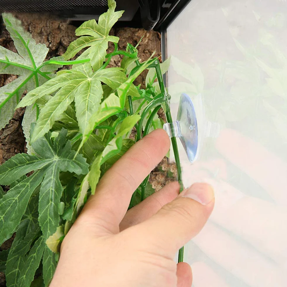 Sztuczne rośliny do akwarium z przyssawką, zielona trawa dekoracja do terrarium
