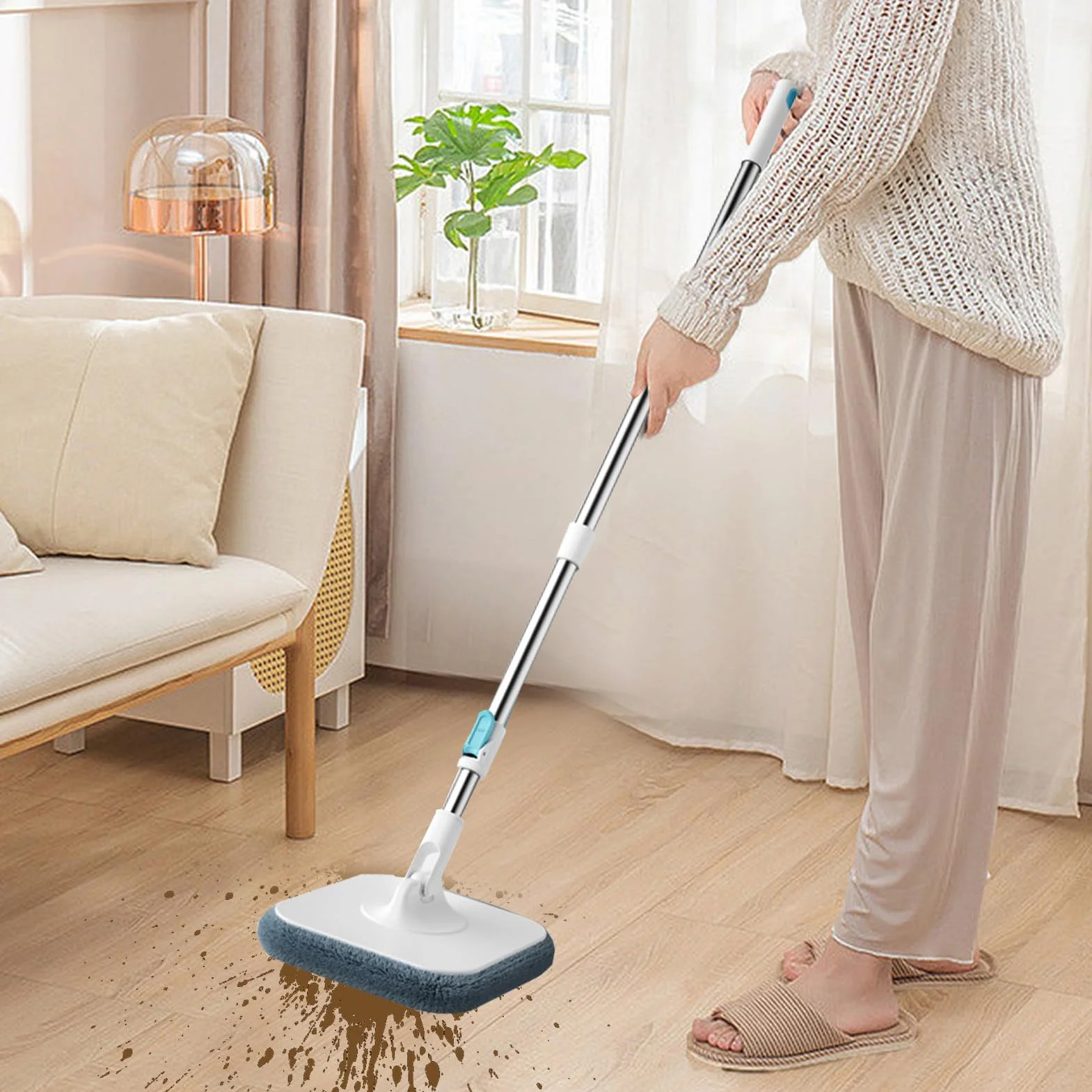 Zestaw Mopa I Wiadra Zaopatrzenie Do Sprzątania I Czyszczenia Podłóg W | Zestaw Z Wyżymaczką Do Mopa I Wiadra do Sypialni Jadalni Kuchni Łazienki Gabinetu oraz Podłóg z Tward