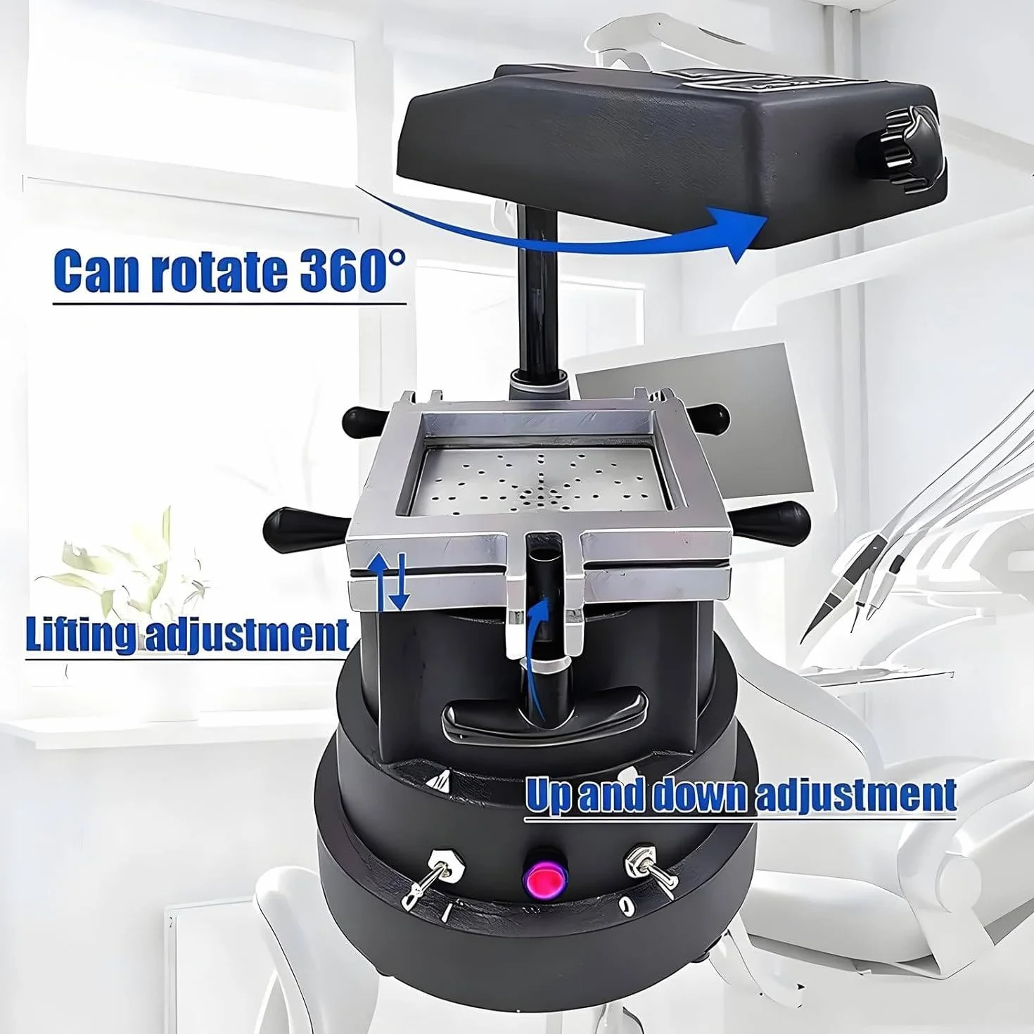Maszyna do formowania i formowania próżniowego w laboratorium dentystycznym o mocy 1200 W, narzędzia do termoformowania materiałów, artykuły ortodontyczne, do formowania zębów