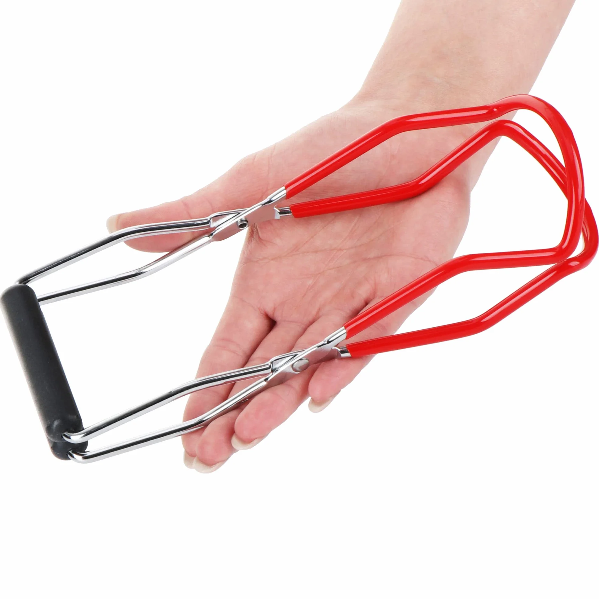 COM-FOUR® Podnosnik do szkla do wekowania na goraco i do wekowania - do sloików dowolnej wielkosci - idealna pomoc podczas wekowania - chromowany (Podnosnik do szkla 23 cm - 01 sztuk)