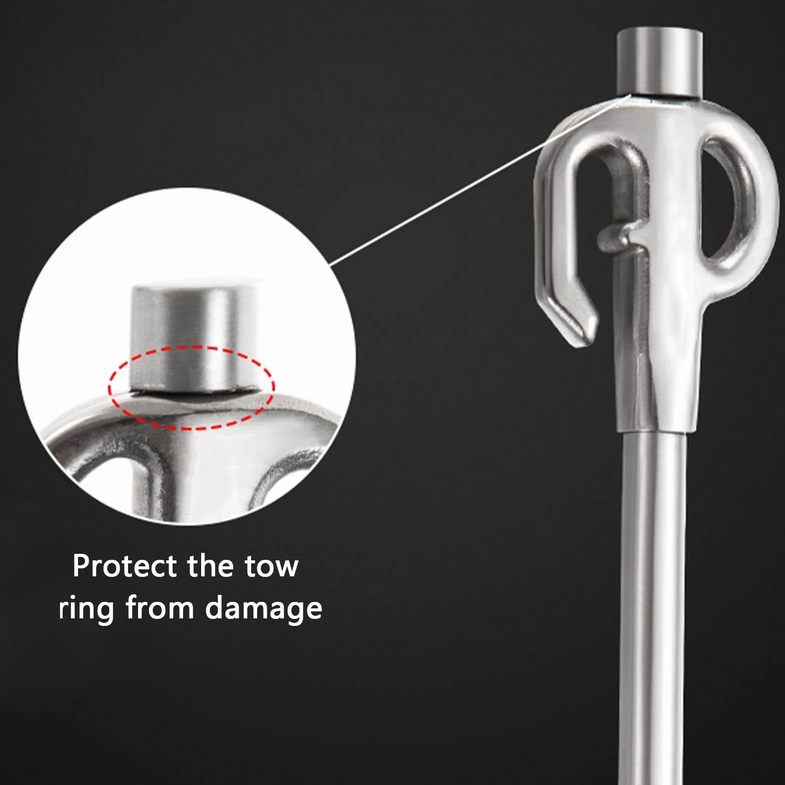 Heavy Duty Dog Tie Out Stake, 17.56x1.97x0.47inches, 360° Swivel Stainless Steel Outdoor