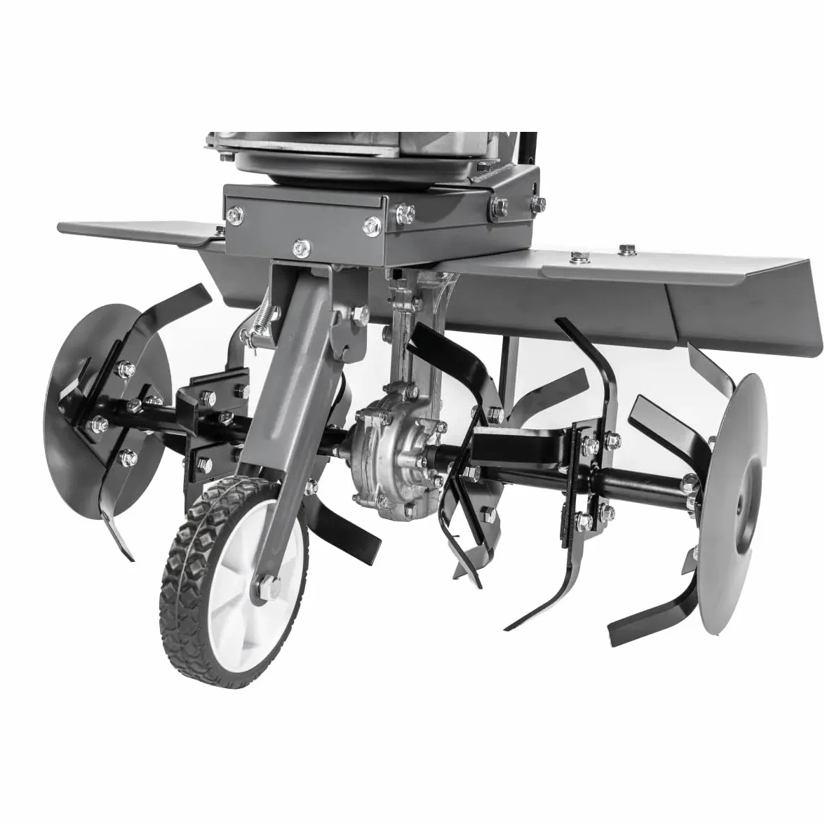 Glebogryzarka ogrodowa DEDRA DED8704 2,7 kW, szerokość robocza 60 cm, silnik 4-suwowy 4T, wysoka prędkość: 3000 obr./min, szerokość robocza do 60 cm, zestawy noży z hartowanej, ostrej stali