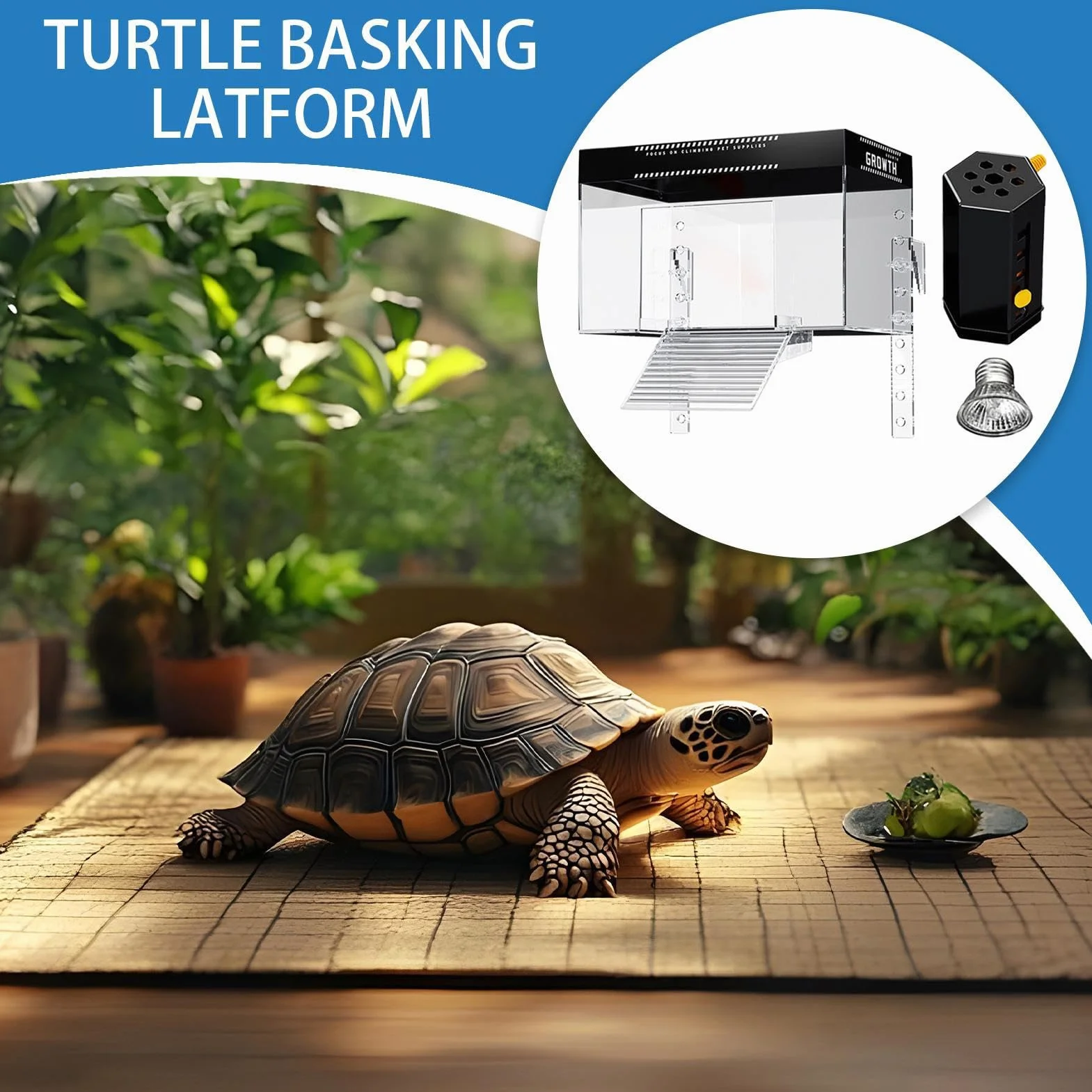 Turtle Basking Tank Topper z pokrywką nad zbiornikiem dla żółwia wodnego
