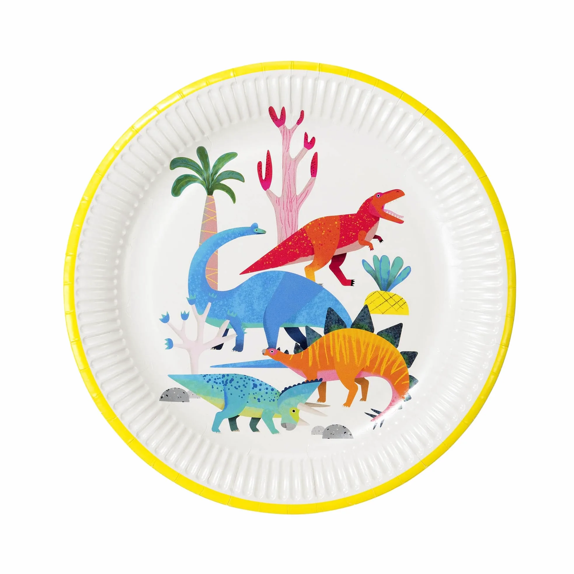 Talking Tables Papierowe talerze z dinozaurami idealne dla dziewcząt lub chłopców, przyjęcie urodzinowe, baby shower, solidne opakowanie 8 szt