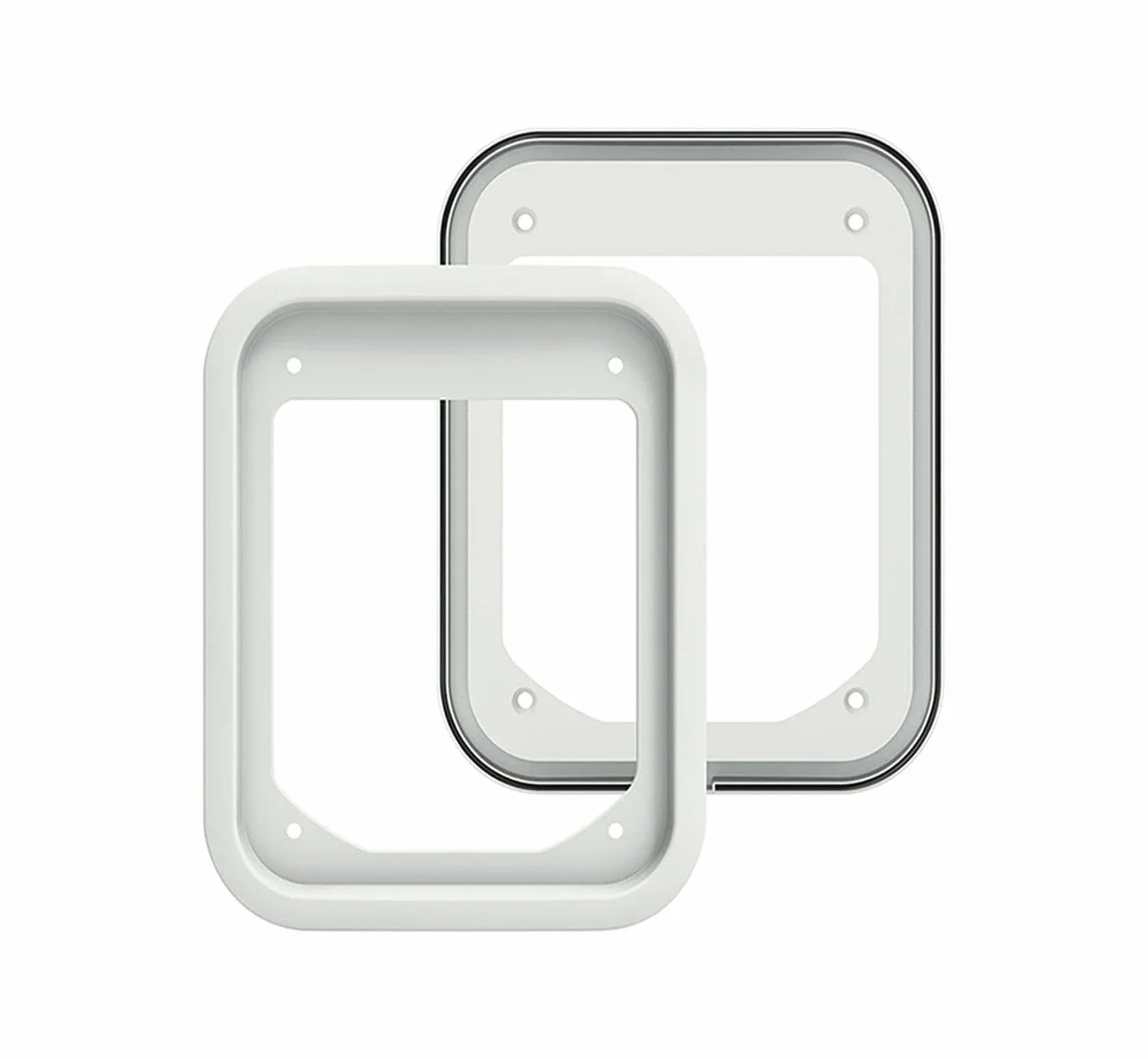 Cat Mate Zestaw adapterów z klapą kotów do drzwi UPVC/metalowych, łatwy montaż, szybka instalacja, trwały, wygodny - biały