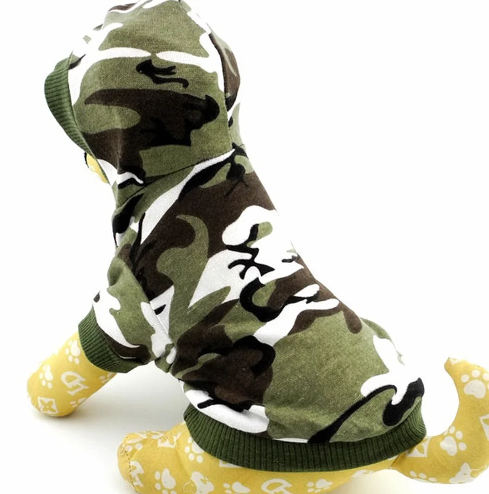 Bluza z kapturem dla psa moro zielona chihuahua Yorkshire