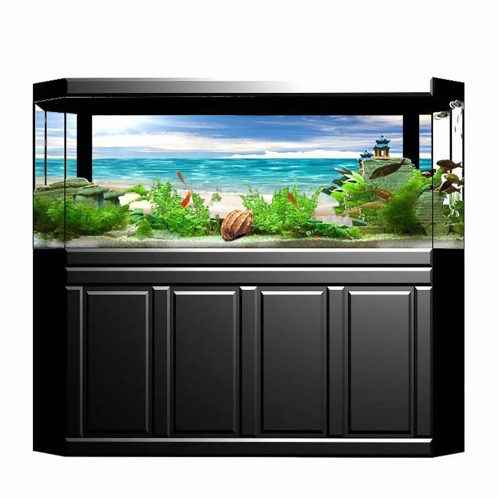 Plakat akwariowy 3D samoprzylepny z rozgwiazdą PVC tło akwarium 61 x 30 cm