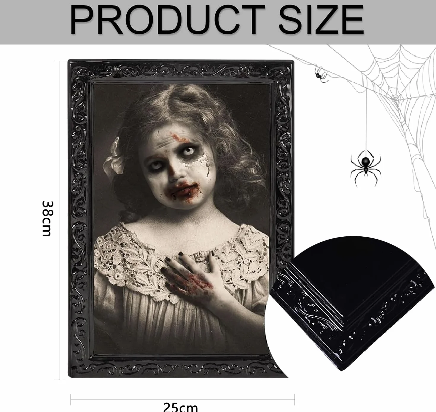 Halloween Dekoracja zewnętrzna Dekoracja wnętrz Ozdoby Akcesoria 3 sztuki Dom Ściana Terror Dom Salon Akcesoria Rzeczy Dekoracje Drzwi Impreza Ramki ze zmieniającą się twarzą 3D Zdjęcia Haloween