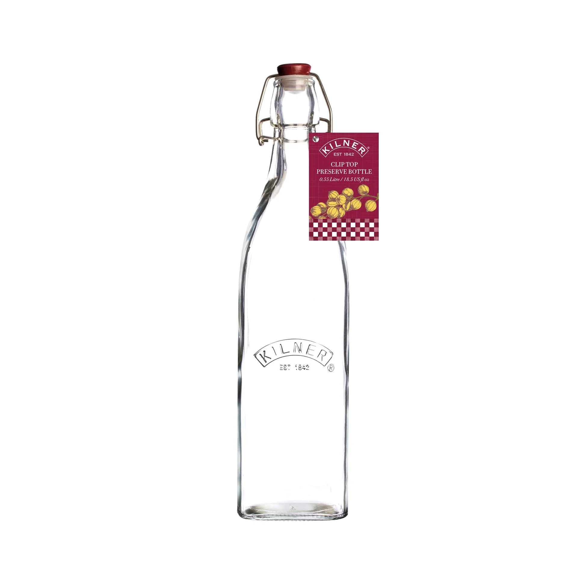 Kilner Klips Top kwadratowa butelka 0,55 litra