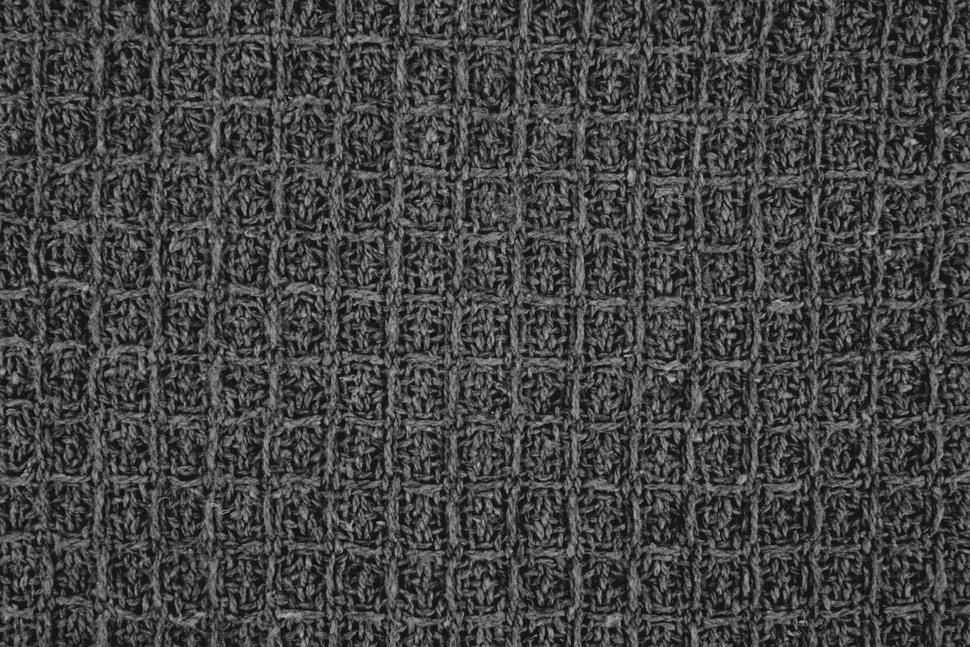Emma Barclay Koc o strukturze plastra miodu, bawełna z recyklingu, jednokolorowy, teksturowany, na krzesło, sofa, narzuta na sofę, w kolorze antracytowym - 50 x 60 (127 x 152 cm)