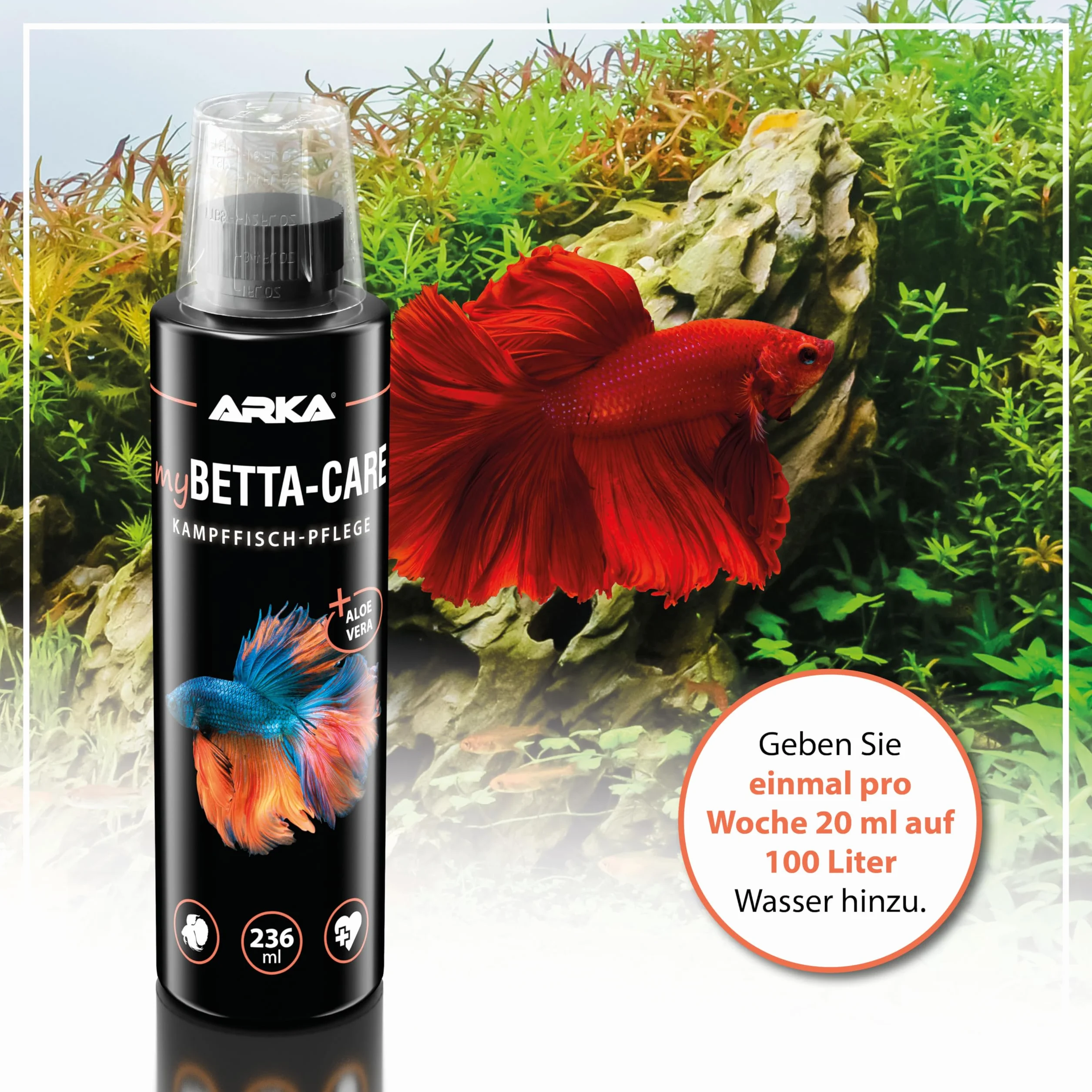 ARKA myBETTA-Care 118 ml środek do pielęgnacji ryb bojowych Betta w akwariach słodkowodnych