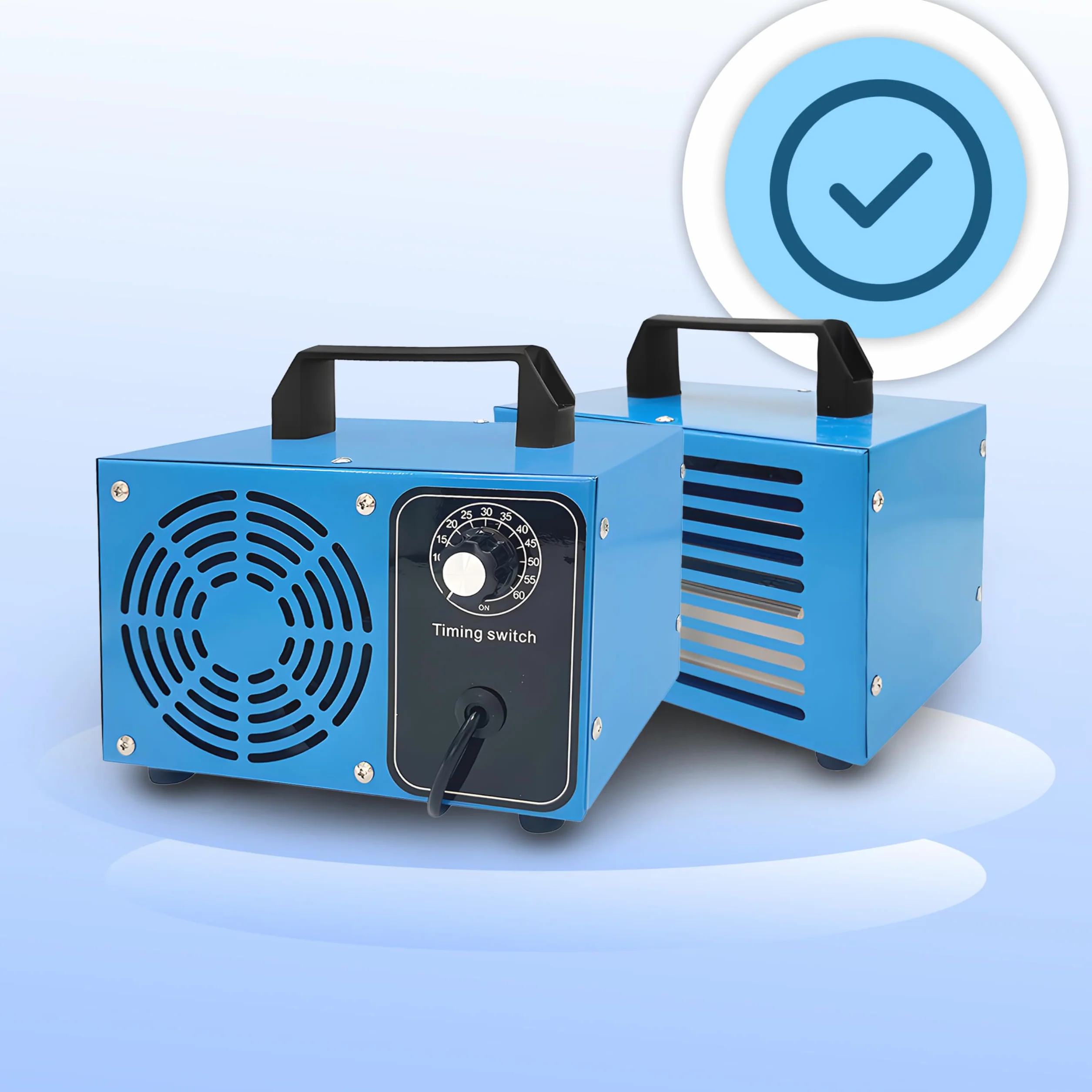 Retoo Generator ozonu 60000 mg/h, 140 W, strumień powietrza 200 m3/h, oczyszczacz powietrza O3 z timerem 60 min, ozonatorem, ozonatorem, neutralizatorem