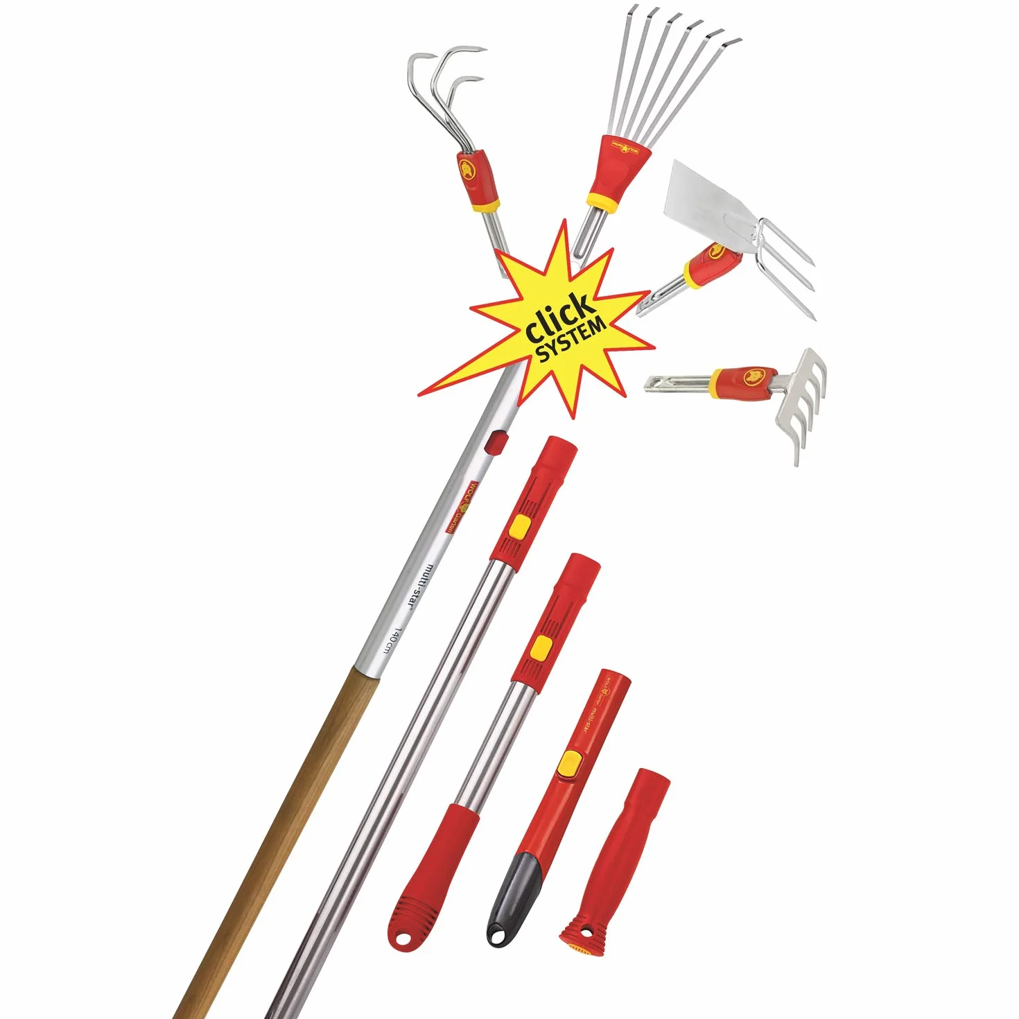 WOLF Garten WOLF-Garten multi-star - podbierak WK-M narzędzie ogrodowe, czerwony, 30 x 30 cm