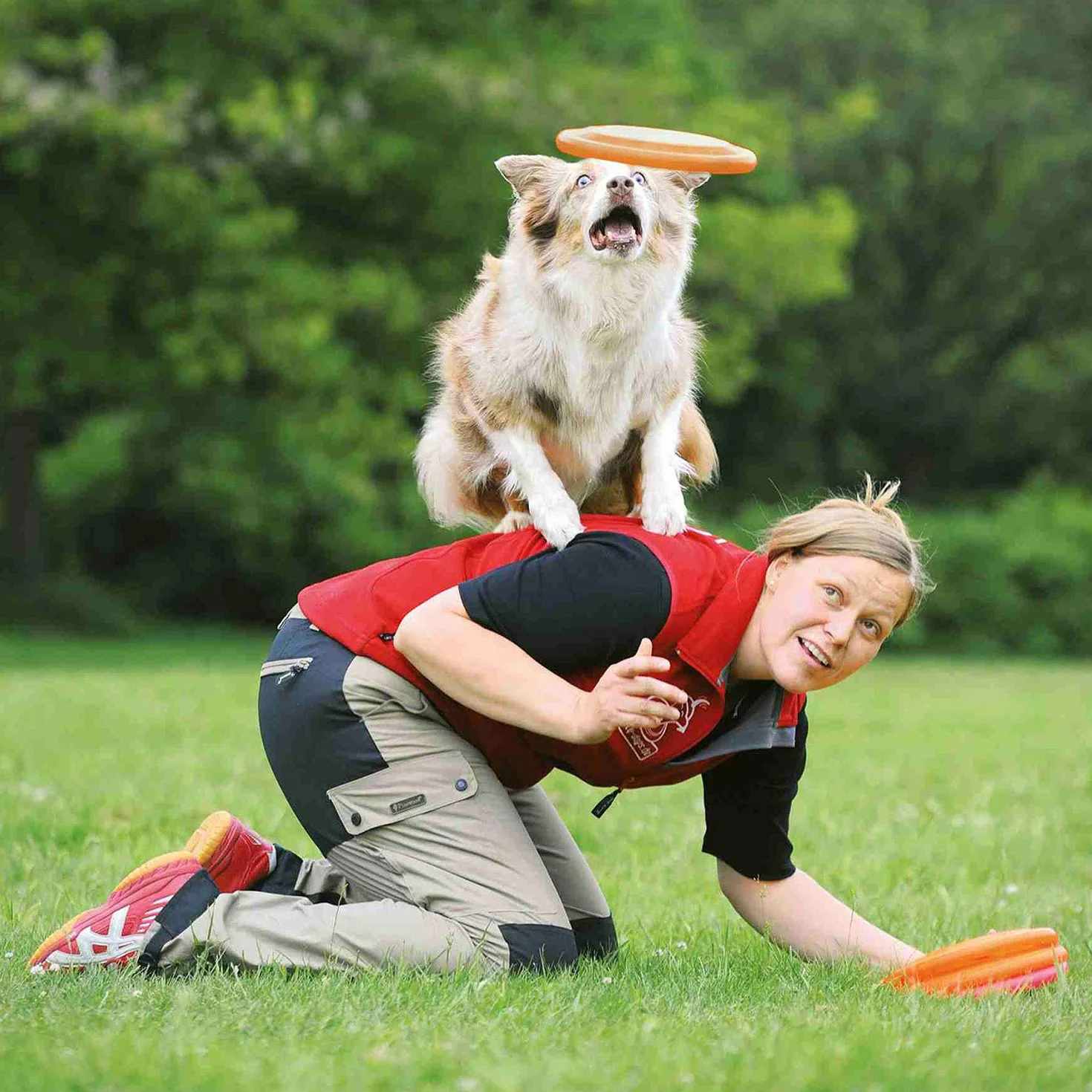 Trixie Piłka na Lince dla Psa ø 6 cm 30 cm Biały Czerwony
