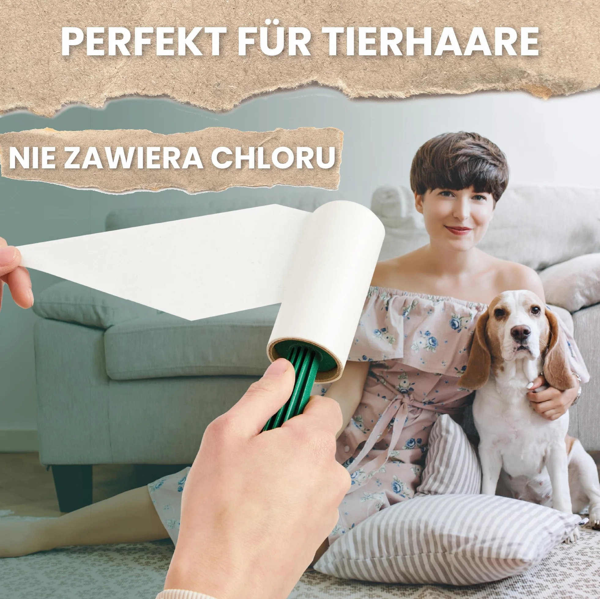 Today Eco wałek do usuwania sierści zwierząt 16 rolek pokrywka 2 uchwyty z recyklingu