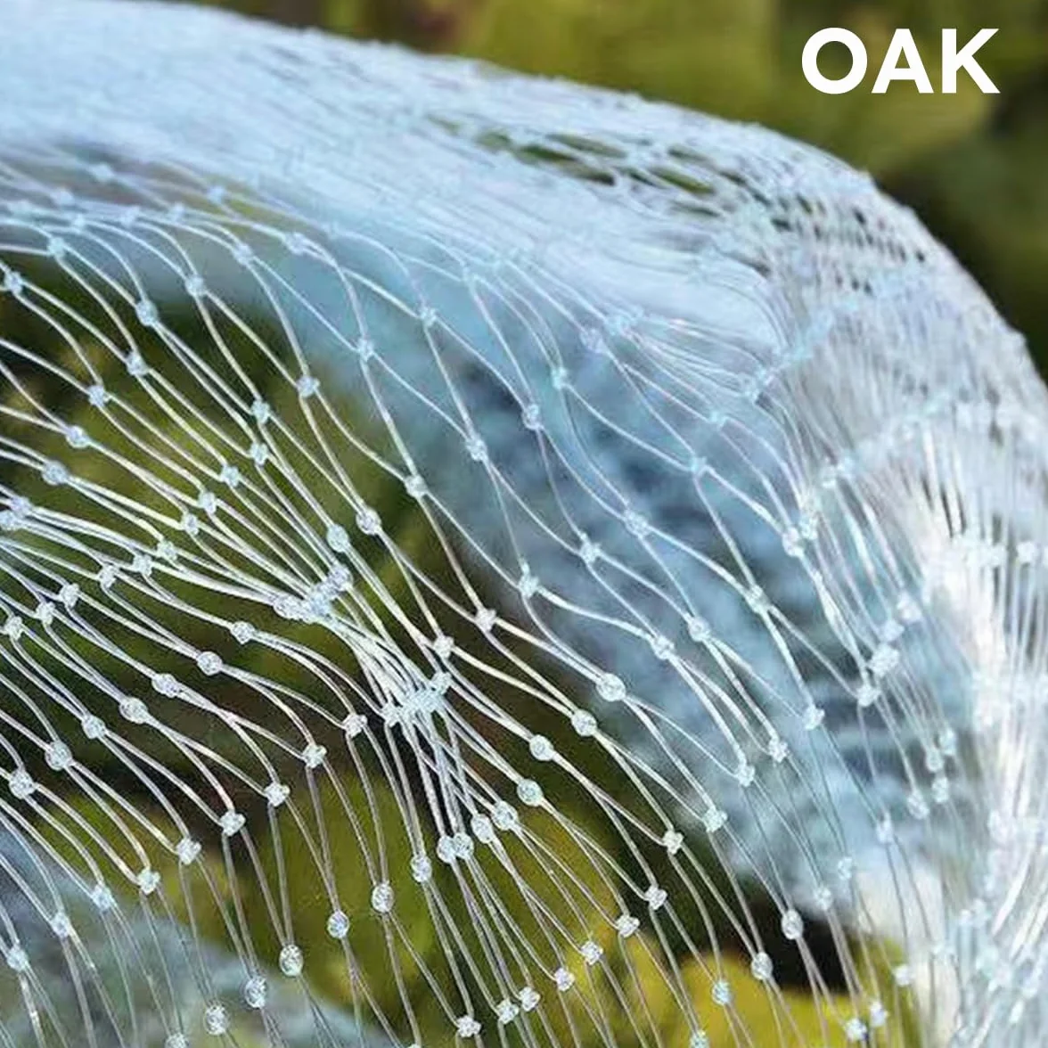 OAK Siatka ochronna dla kotów na balkon i okna – z wytrzymałego nylonu – bez wiercenia – na balkon – 10 x 10 m – przezroczysta – 10 x 10 m