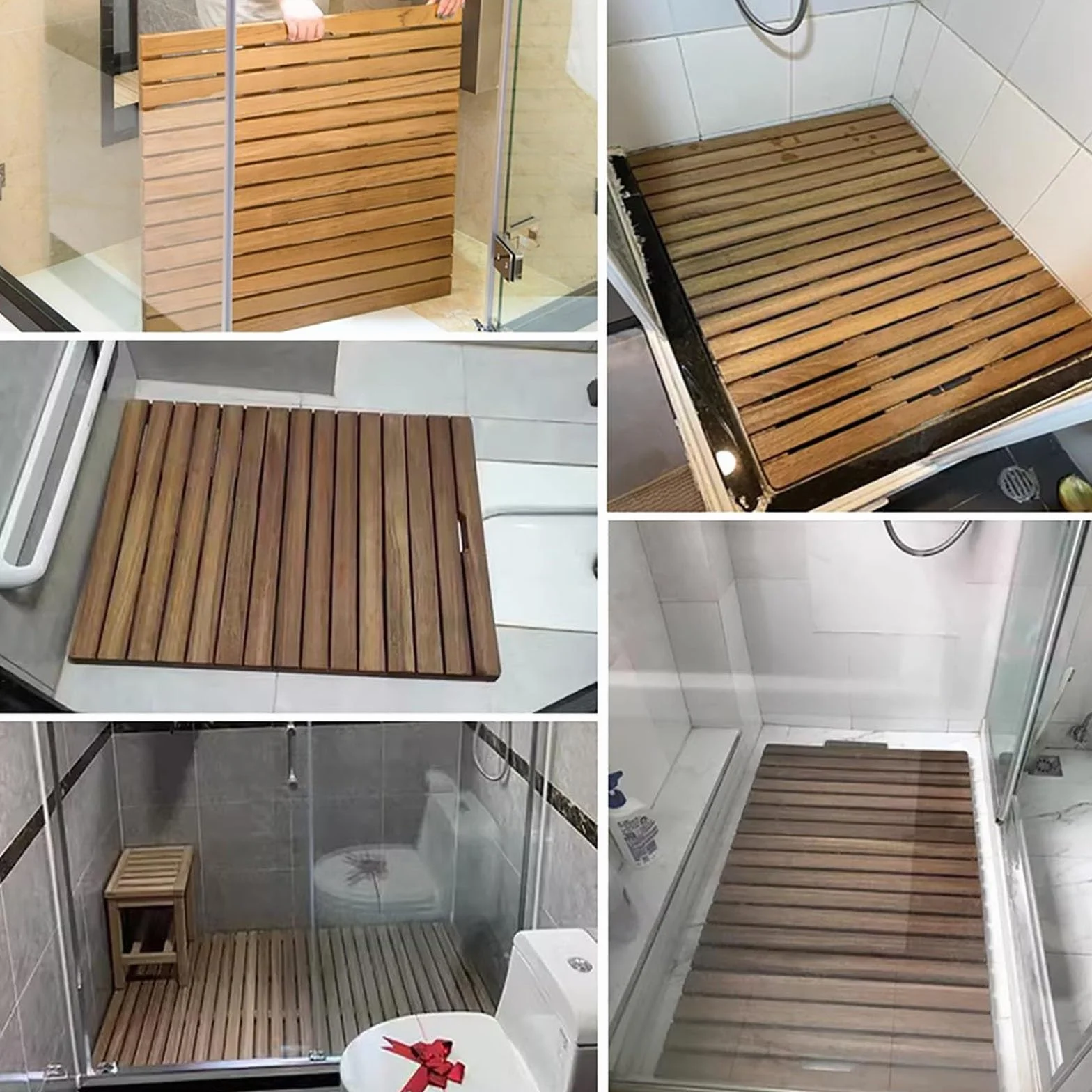 Solidna mata podłogowa pod prysznic, 30-90 cm, składana i wytrzymała mata łazienkowa dla osób starszych, wanna spa, antypoślizgowa, odporna na wilgoć, idealna do użytku łazienkowego