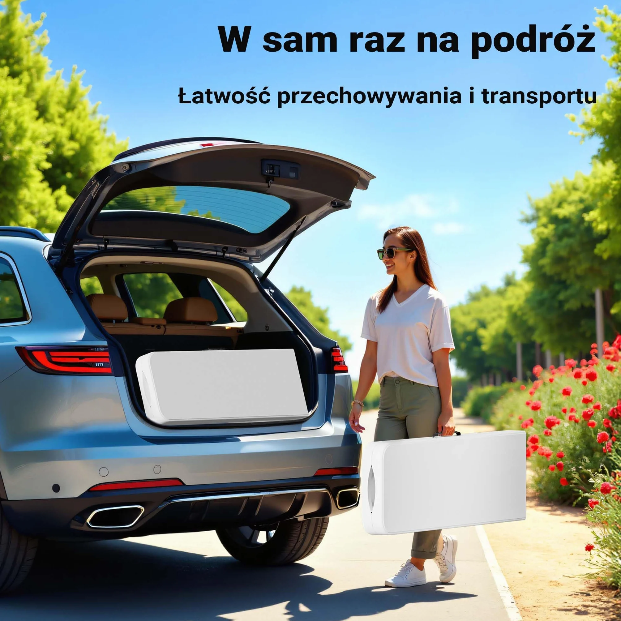Wiltec Składana ławka cateringowa, bankietowa, turystyczna 180x30x43 cm, ława ogrodowa z uchwytem, siedzisko kempingowe składane do ogrodu i na biwak