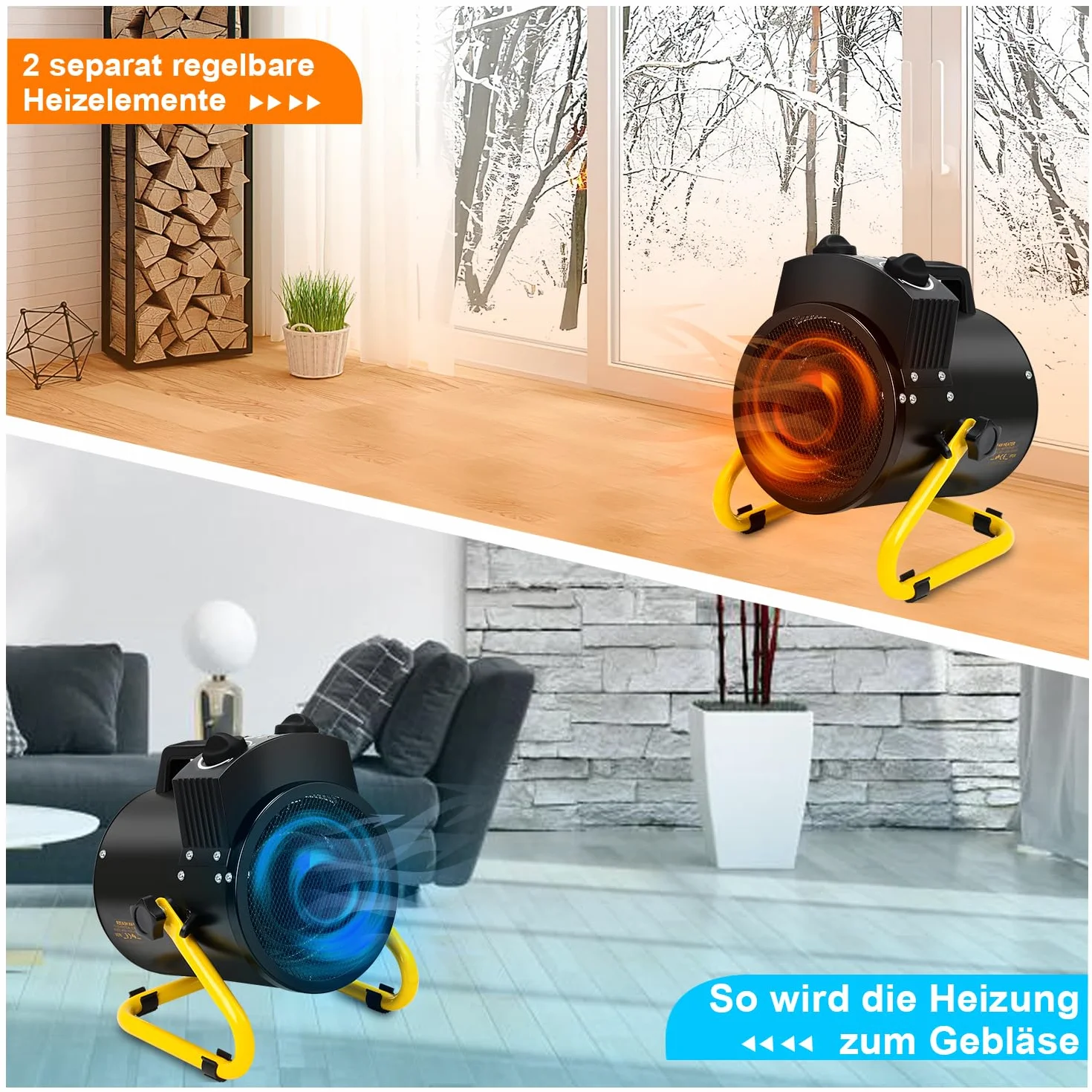 Sonnewelt Ochrona przed mrozem z termostatem, ochrona IPX4, ochrona przed wodą rozbryzgową, szybkie nagrzewanie, wielokrotna ochrona do szklarni, tarasu, ogrodu