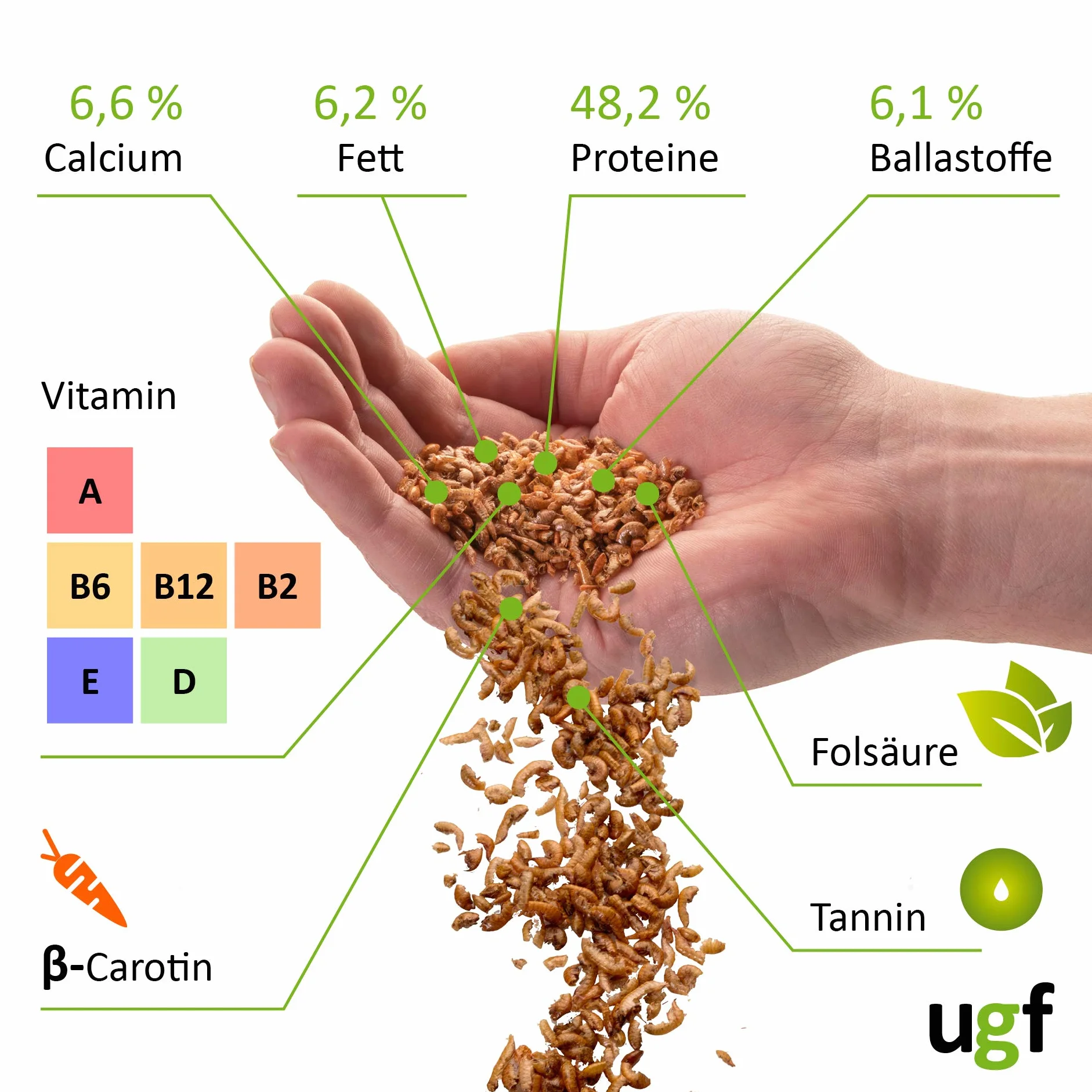 UGF Suszone Krewetki Słodkowodne Gammarus Premium 318 g Pokarm dla Żółwi i Ryb Akwariowych