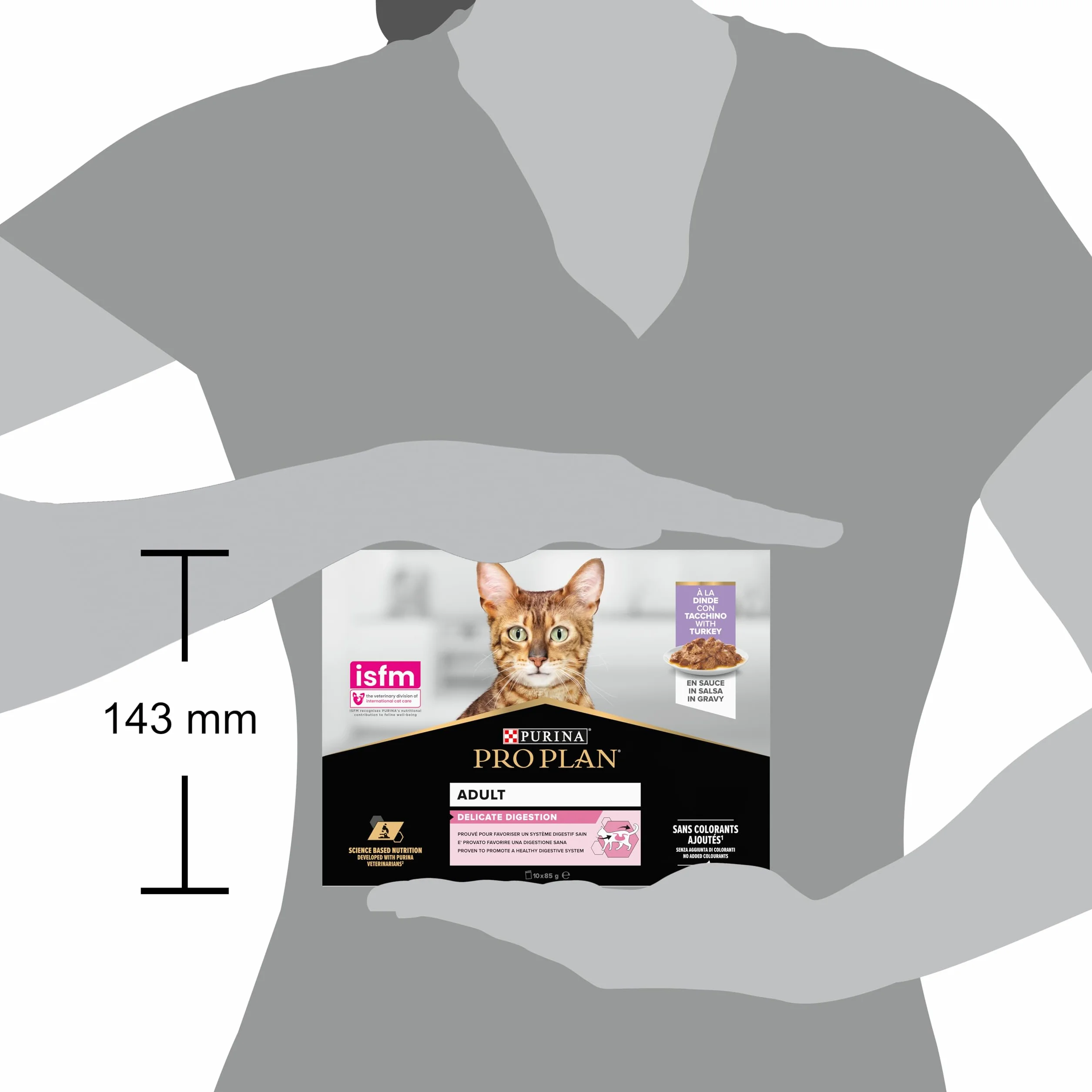 PRO PLAN Karma mokra dla kotów Adult Delicate Digestion Delikatne kawałki z Indykiem w sosie 10x85g