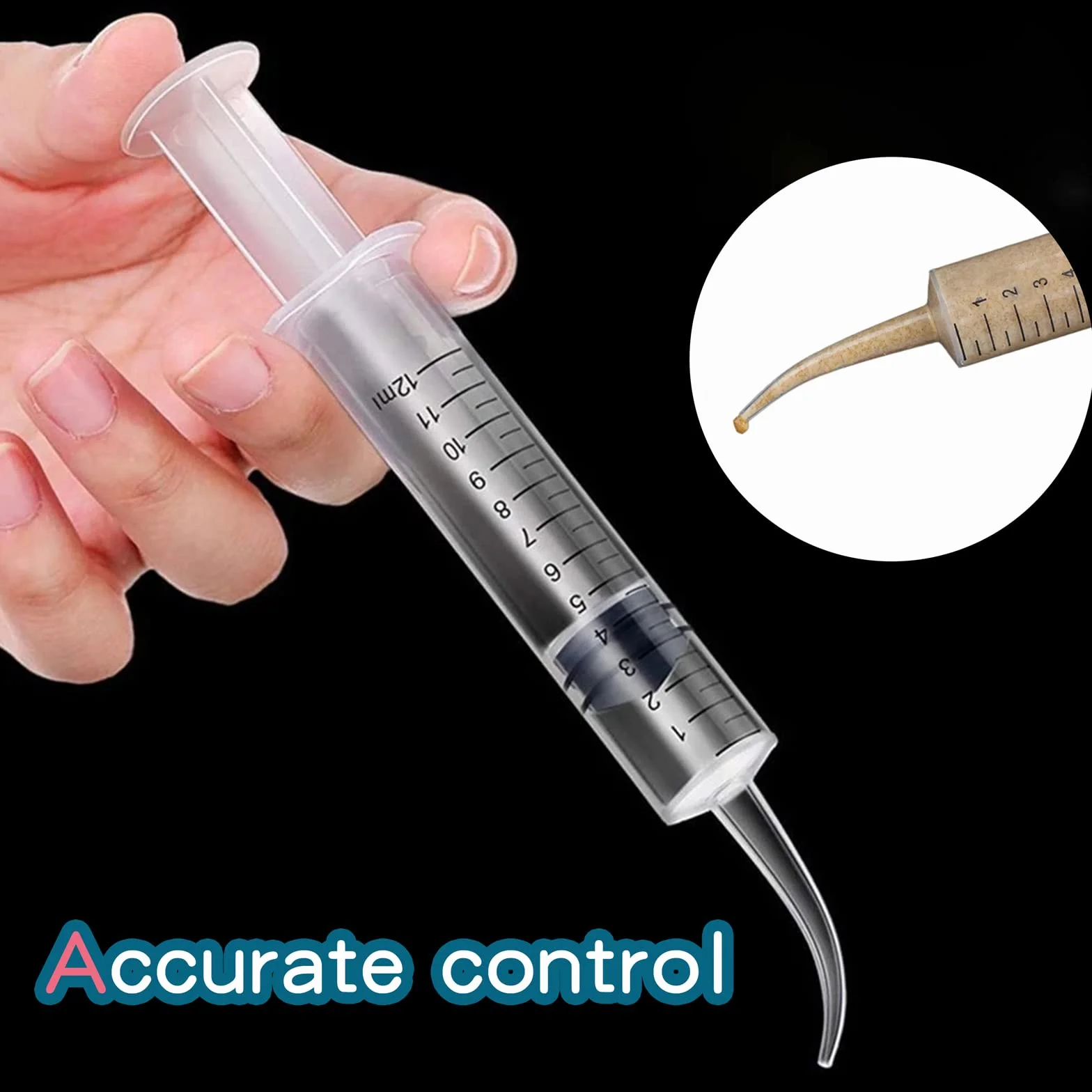 Strzykawki do karmy z zakrzywioną końcówką, 10 ml, wielokrotnego użytku, z cienkim wężem, dla szczeniaków, kociąt i małych zwierząt domowych, 10 ml