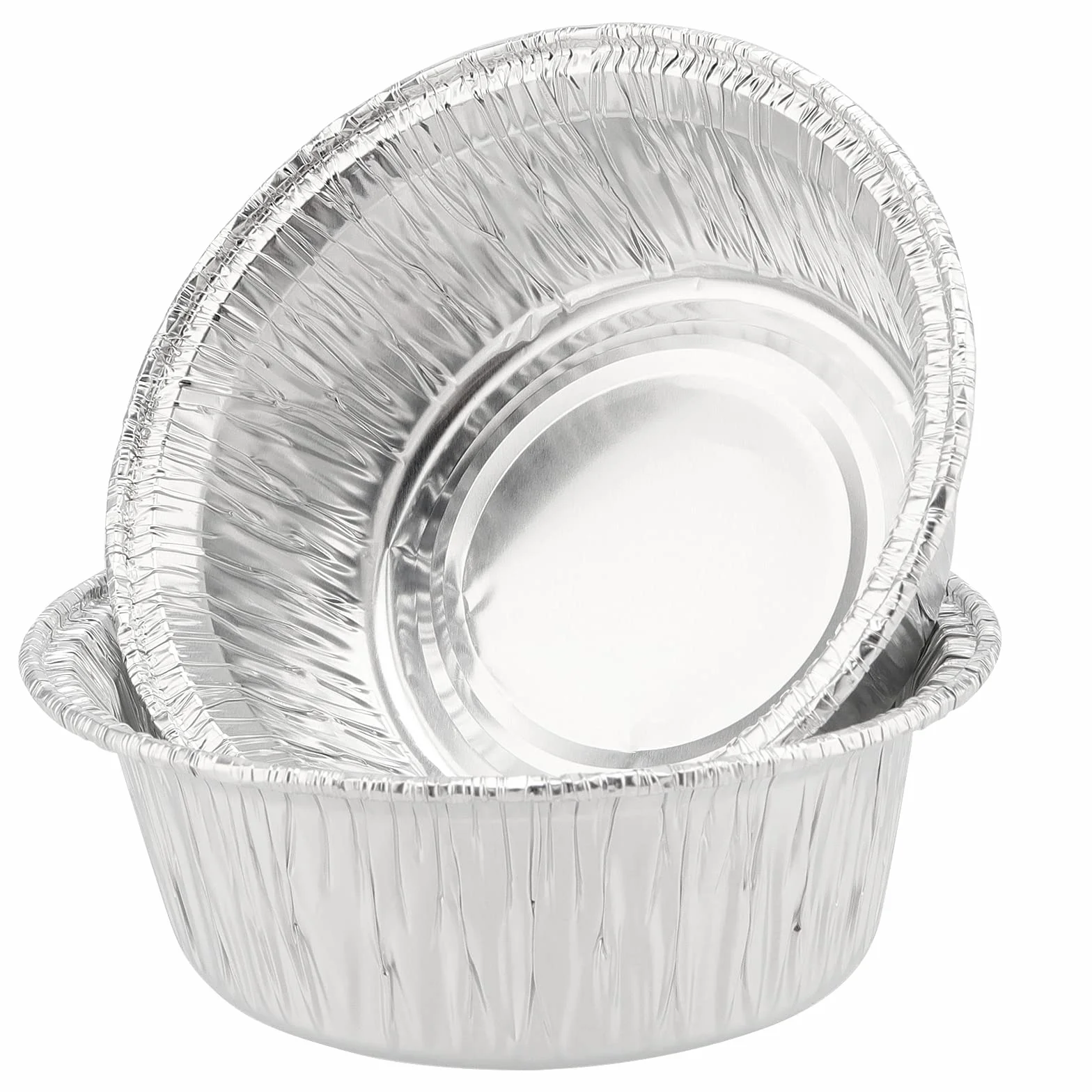 100 sztuk aluminiowych misek okrągłych 12 cm, małe aluminiowe miski do pieczenia, okrągłe foremki do pieczenia z folii aluminiowej, formy do ciasta, ciast, budyniu